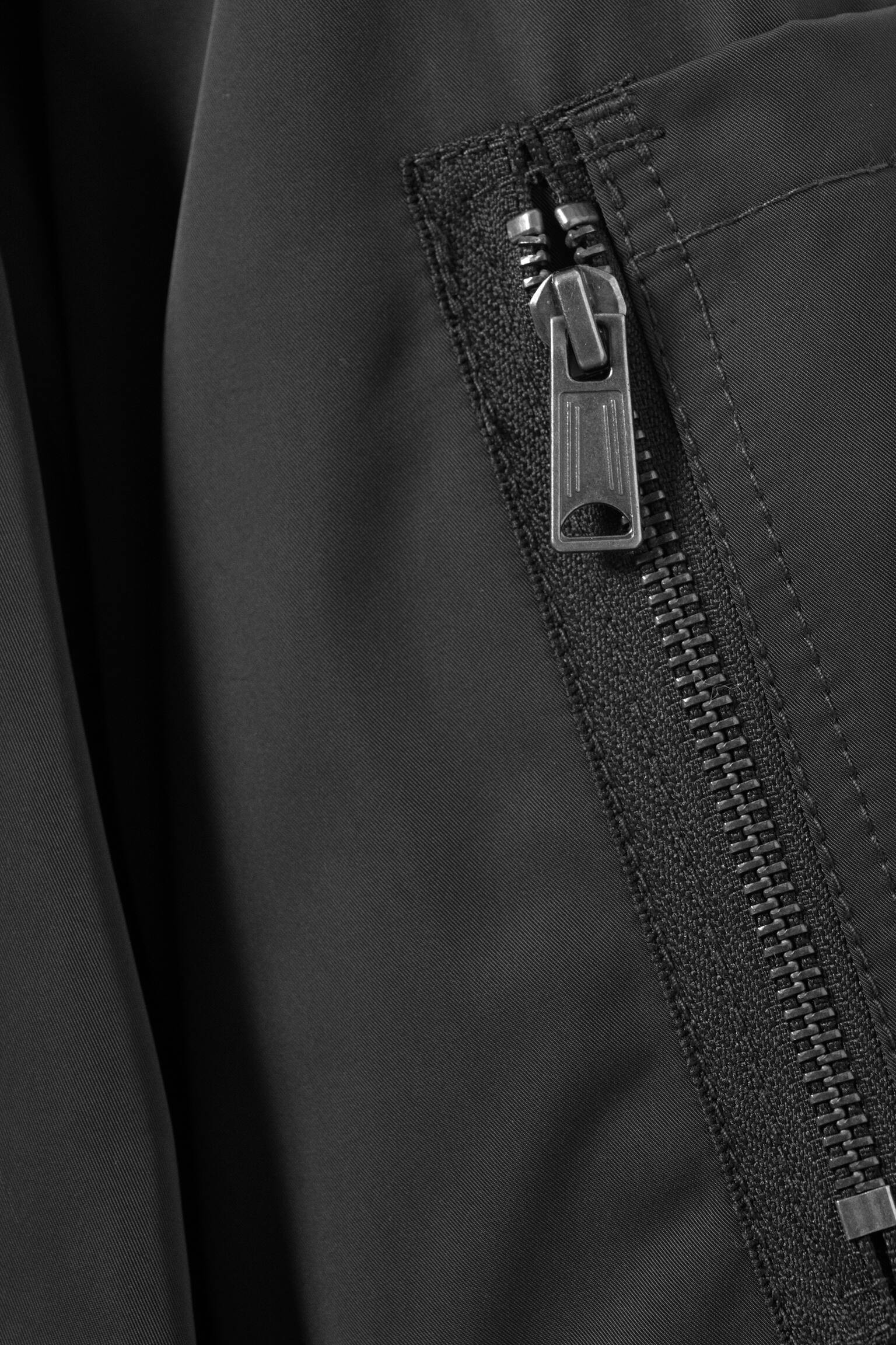 Veste bomber oversize en sergé - Gris foncé - 6