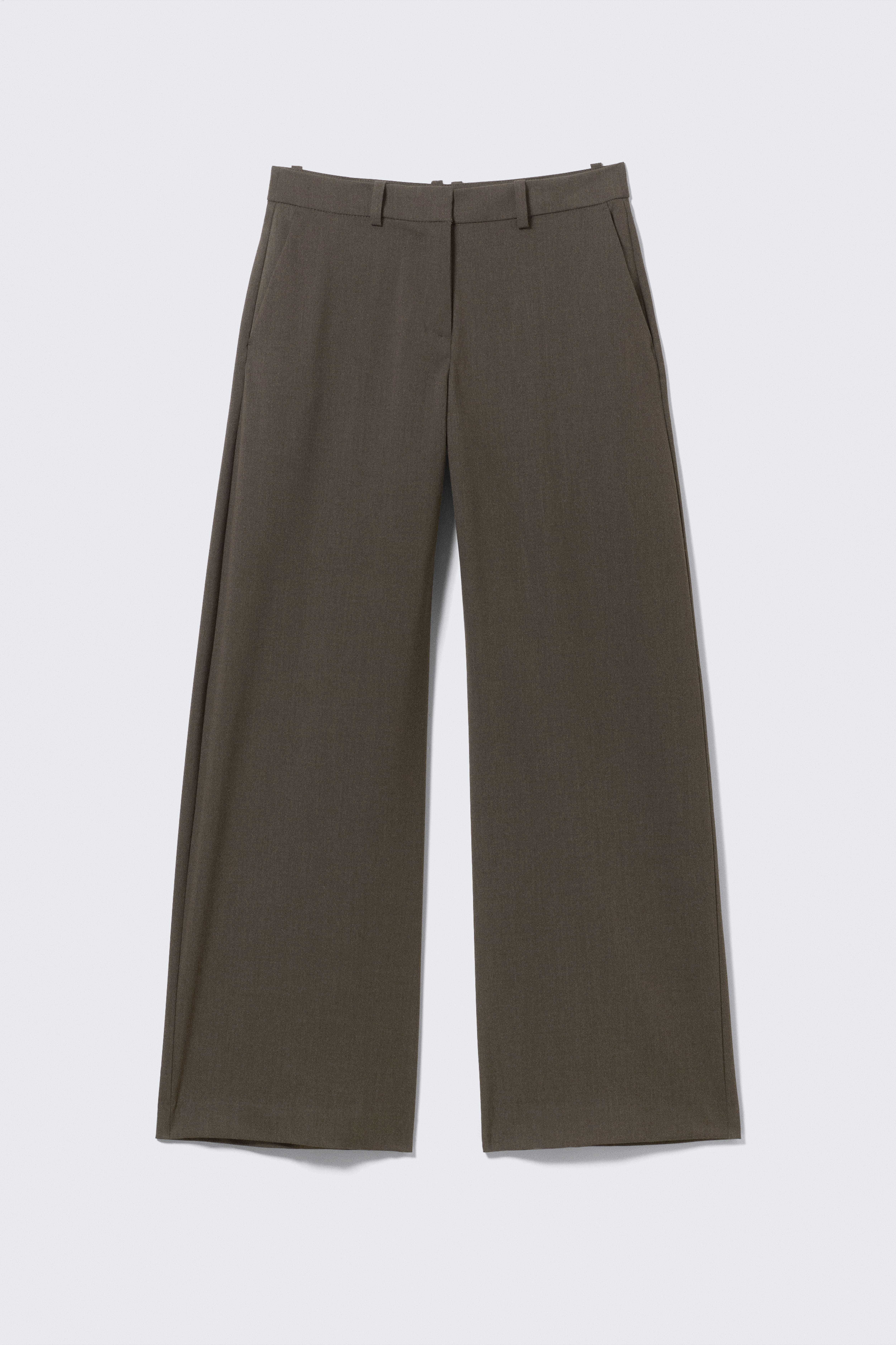 Spodnie garniturowe Loose Fit - Dark Grey Melange/Prążkowany Czarny/Ciemnoszary w prążki/Czarny