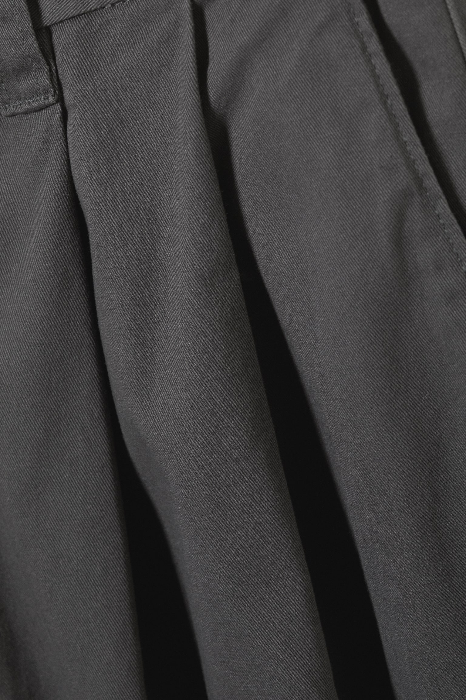 Chino Otis cu pliuri, din bumbac twill lejer - Gri închis/Light Beige/Negru - 3