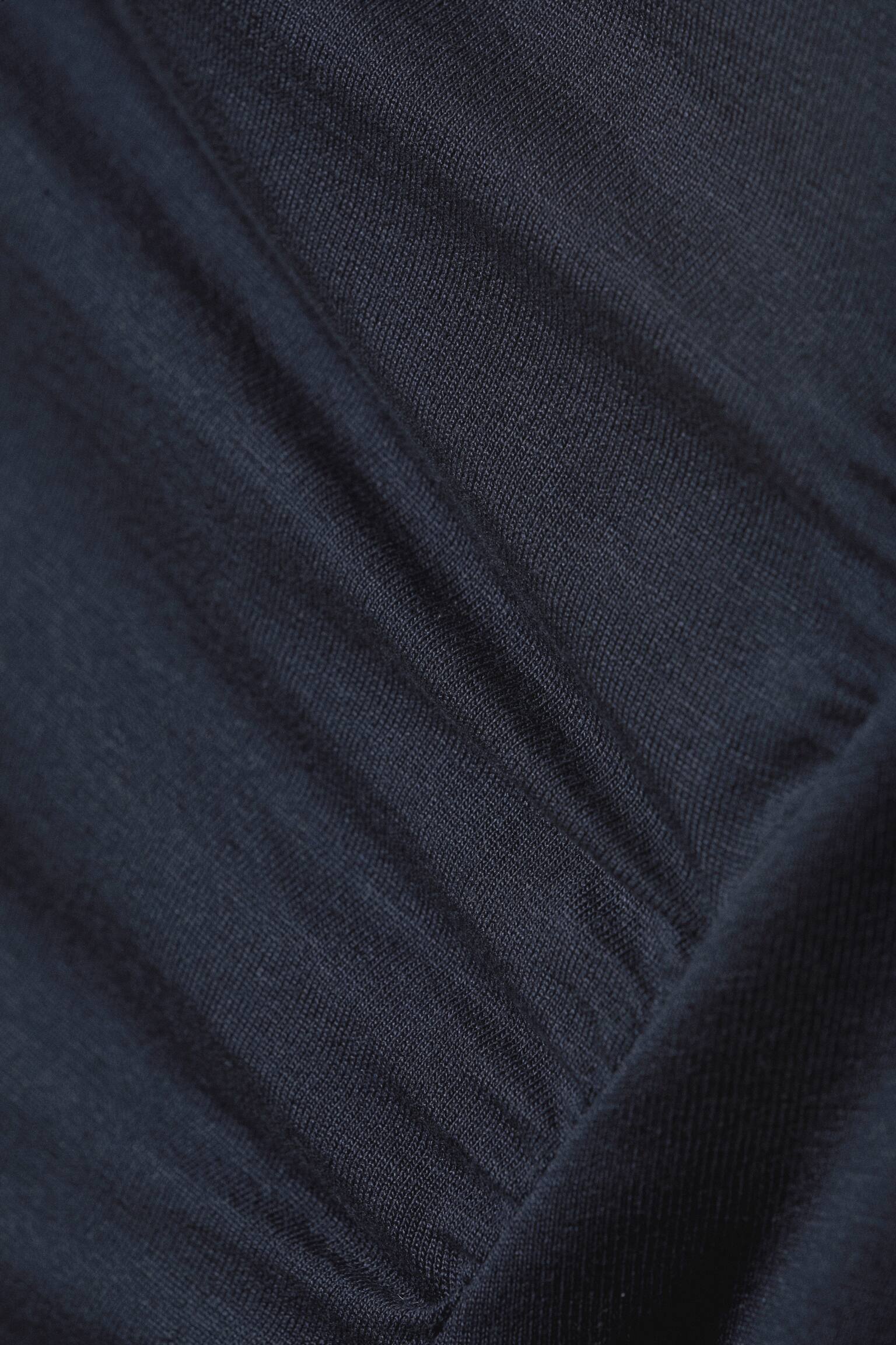 Rochie Mini Drapată Asimetrică - Albastru închis - 2