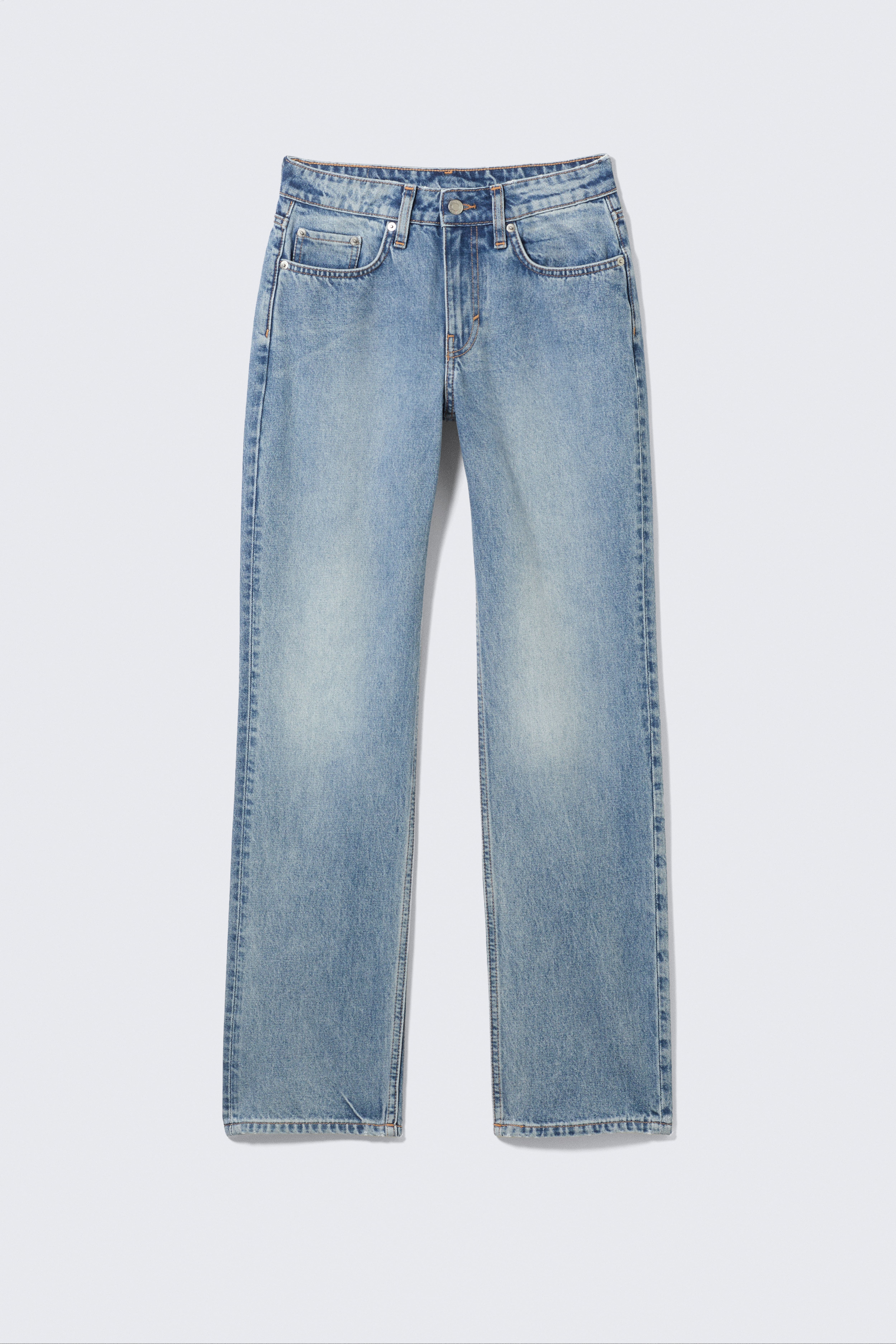 Pin Mid Waist Regular Straight Leg Jeans - Eighteen Blau - Mittelblau/Radio Blue - Mittelblau/Black Rinse - Schwarz/Deep Ocean Blue - Dunkelblau