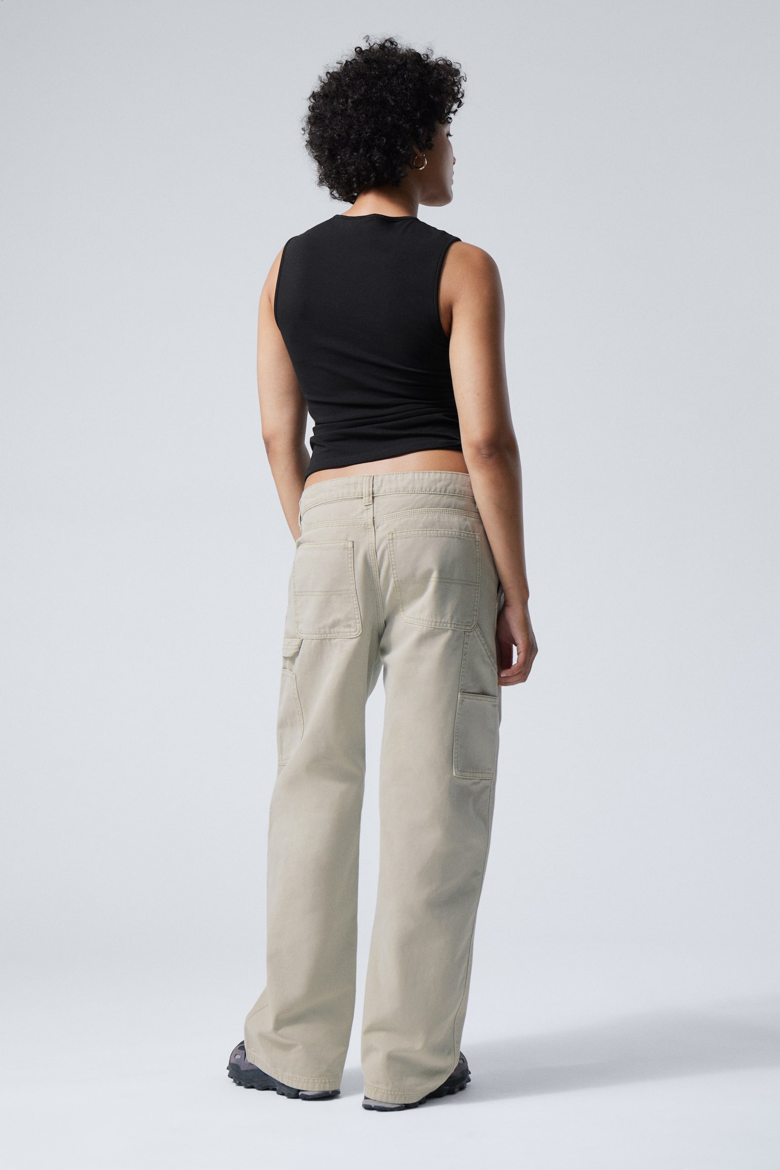 Loose Carpenter Canvas Trousers - Dusty Mole/Dark Grey - 3