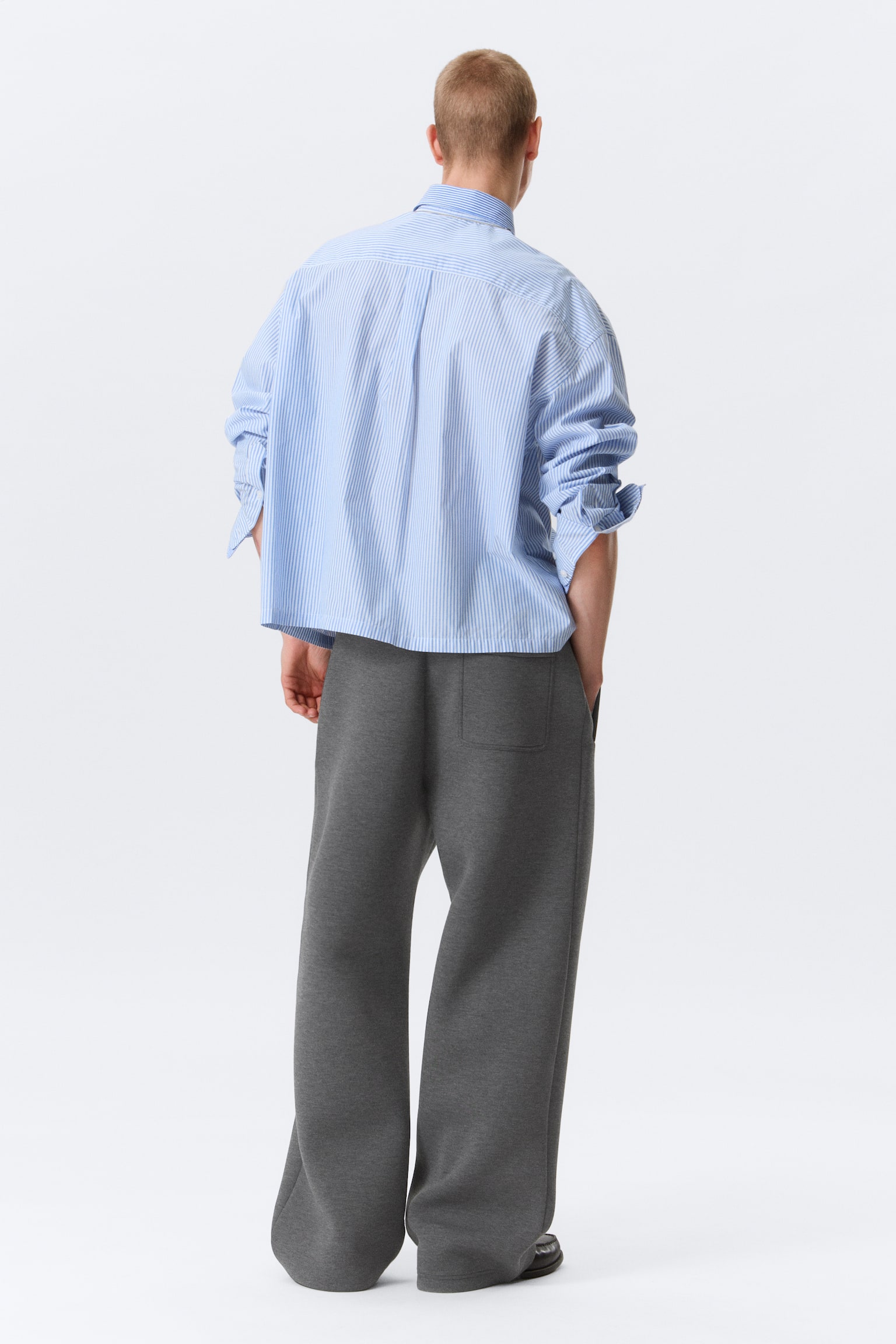 Løstsiddende scuba-sweatpants - Meleret mørkegrå/Gråmeleret/Sort - 5