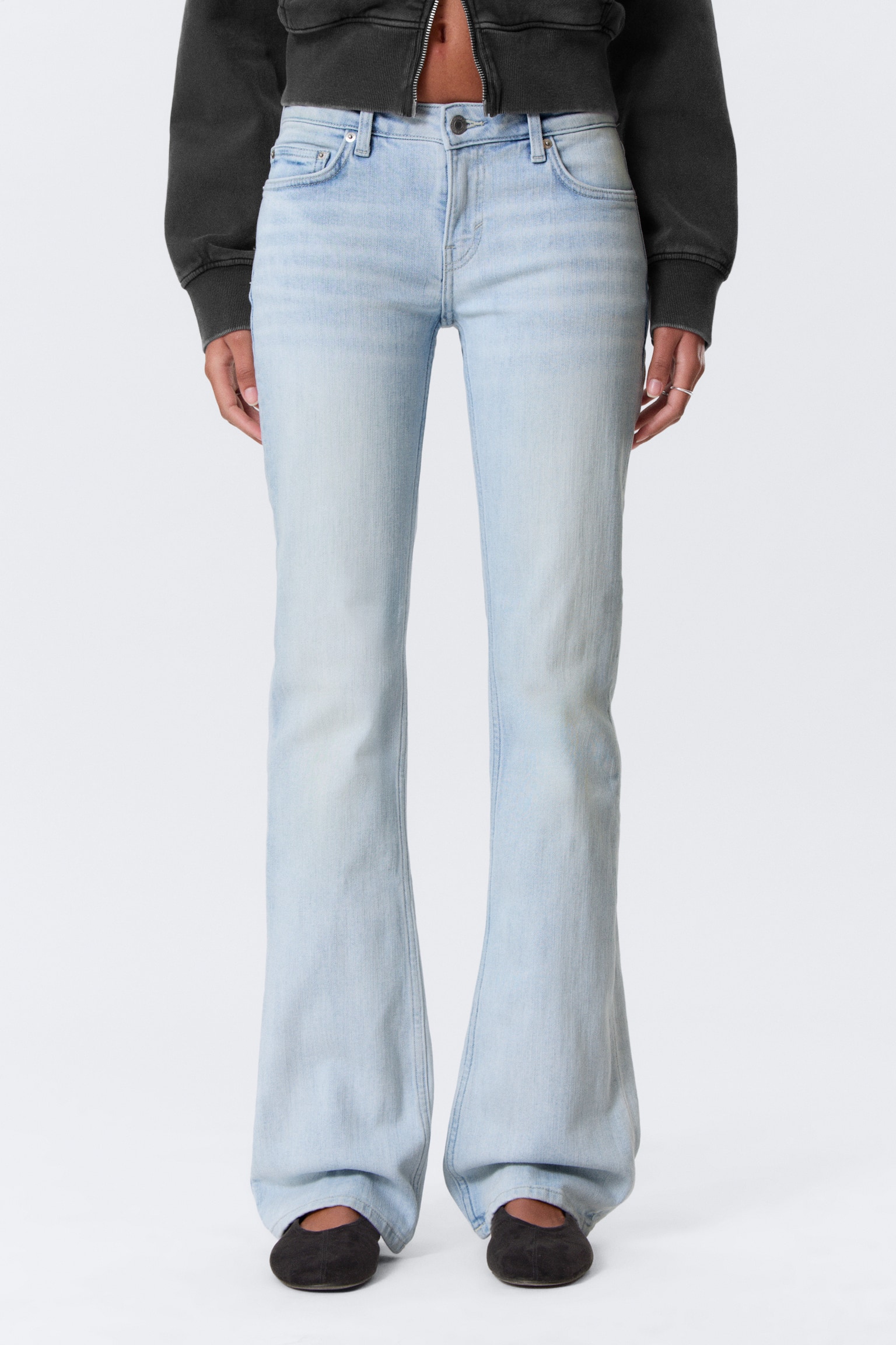 Luna Low Waist Skinny Bootcut Leg Jeans - Fluid Blue - Ljusblå/Blue Rinse - Mörkblå/Blue Hymn - Mellanblå - 4