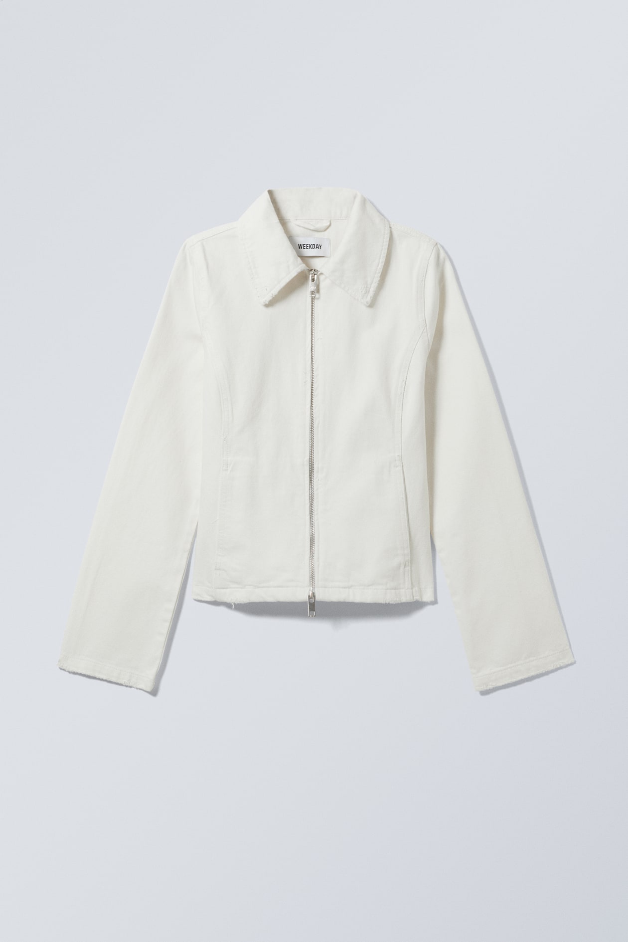 Distressed Twill Jacket White Ladies H M GB distressed-twill-jacket-white-ladies-h-m-gb