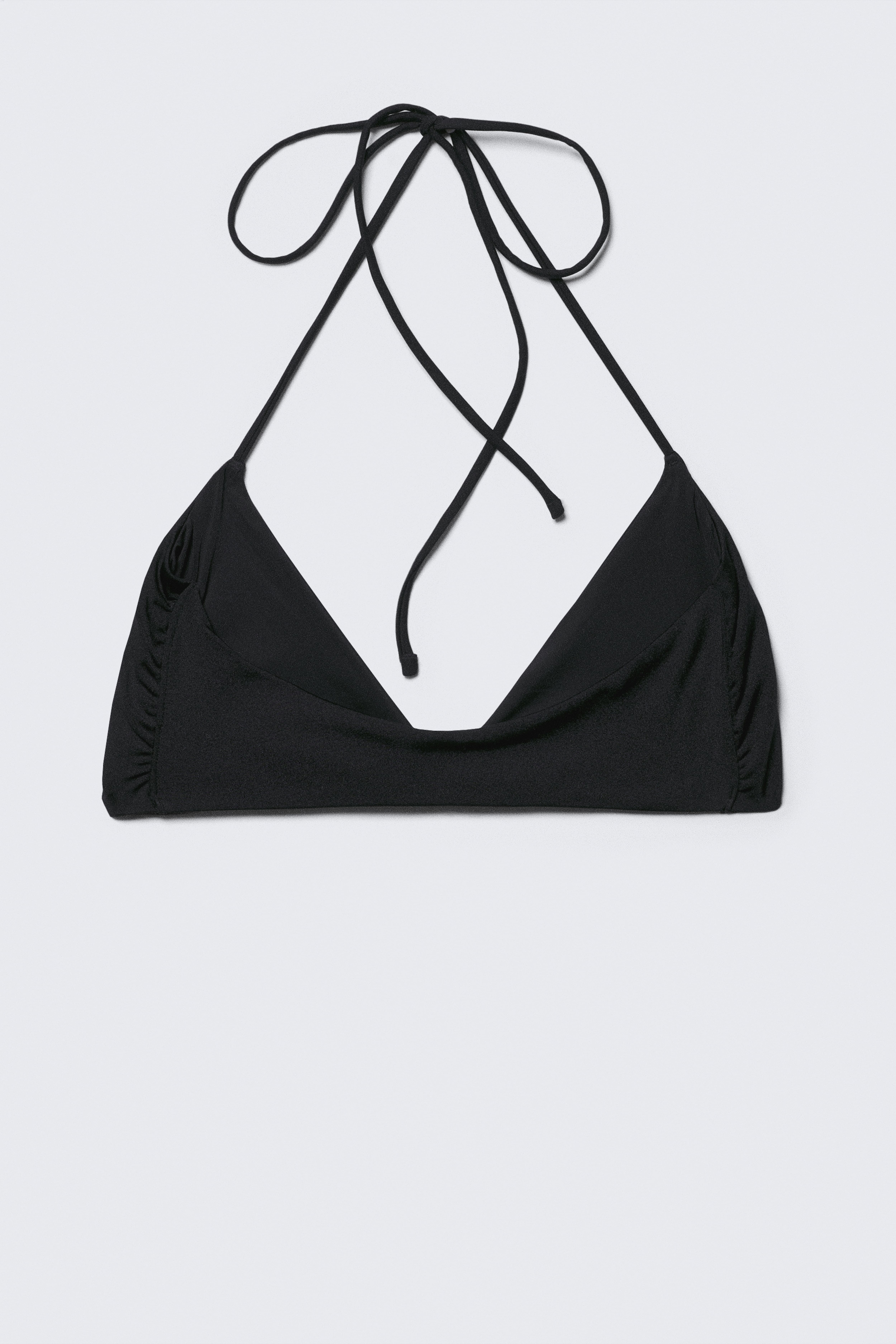 Turn Halter Bikini Top - Black/Sötétszürke csillogás