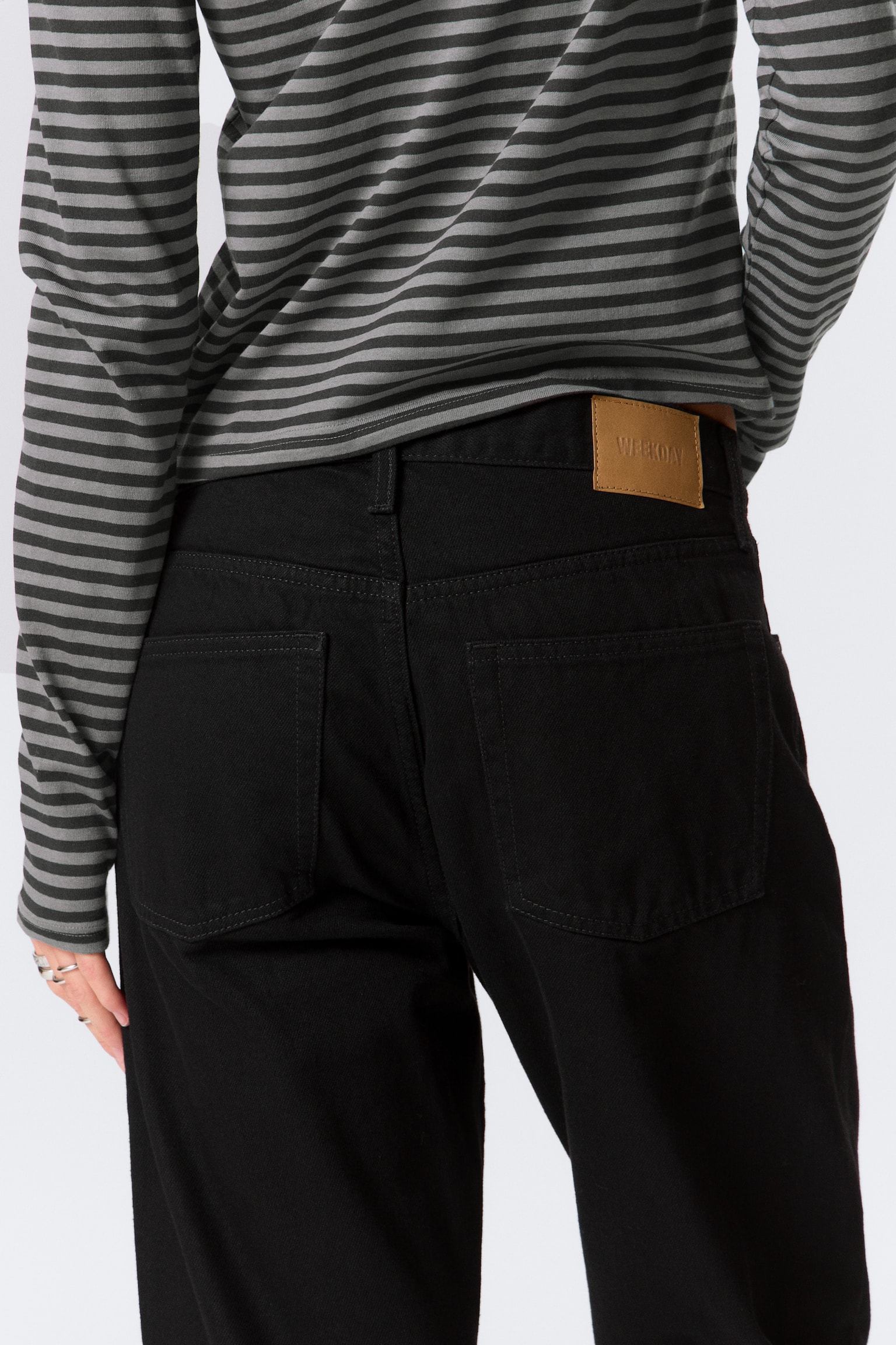 Orbit Mid Waist Regular Straight Leg Jeans - Black Rinse – Zwart/Board Blue - Medium Blue - 9