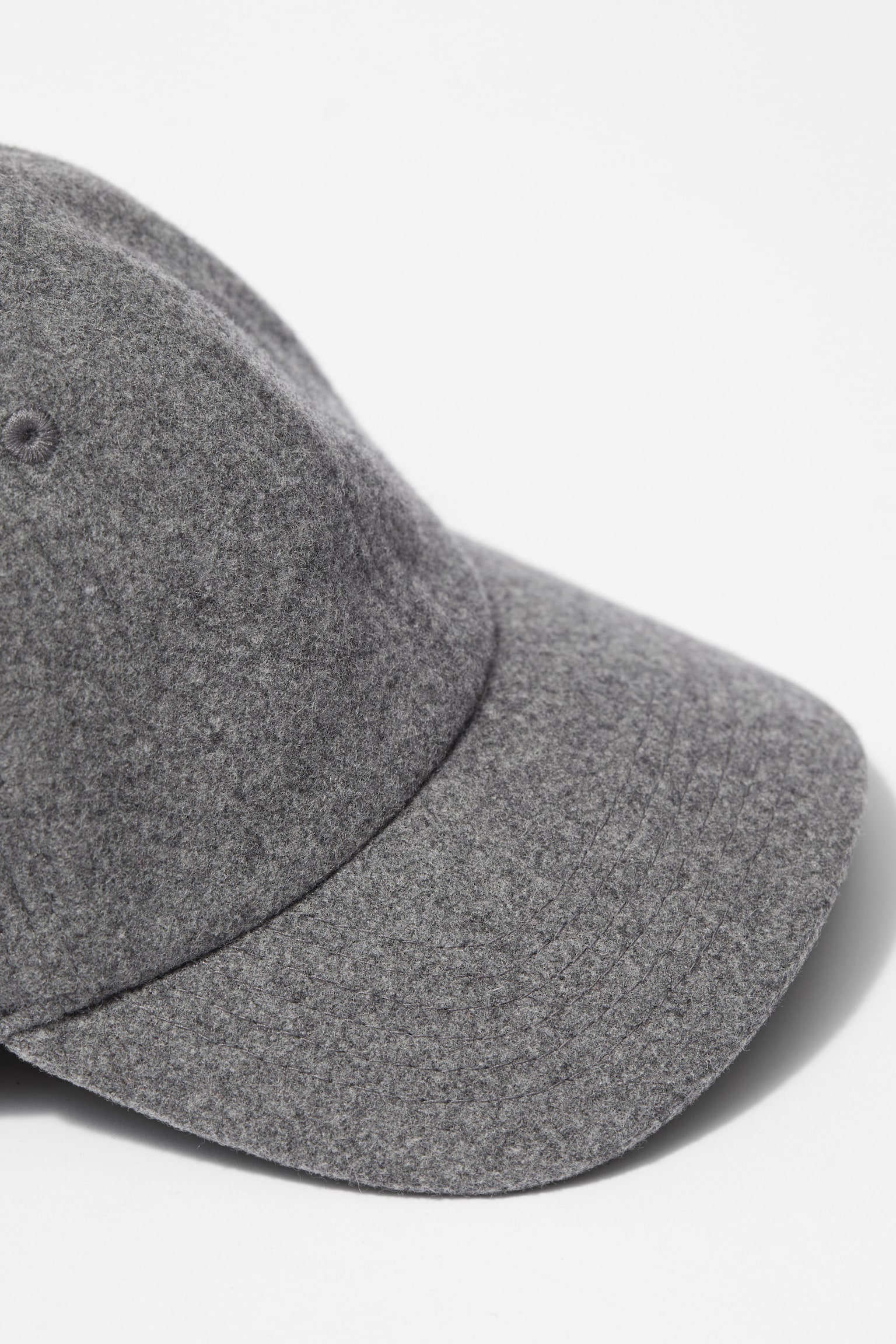 Felt Baseball Cap - Grey - 3