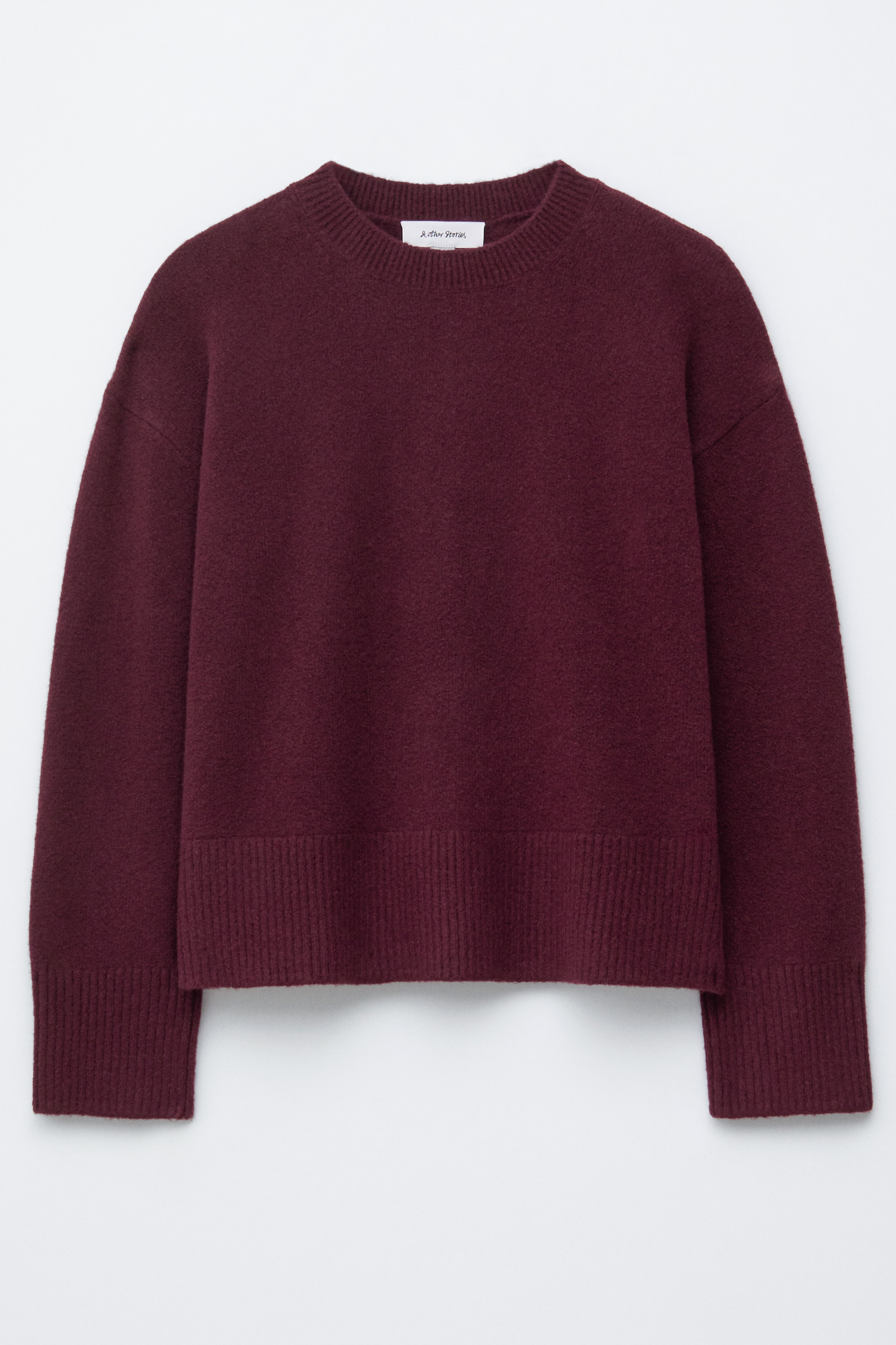 Maglione dalla vestibilità rilassata - Rosso scuro/Bianco/Nero/Blu scuro/Rosa polvere/Marrone scuro/Grigio mélange/Talpa/Navy