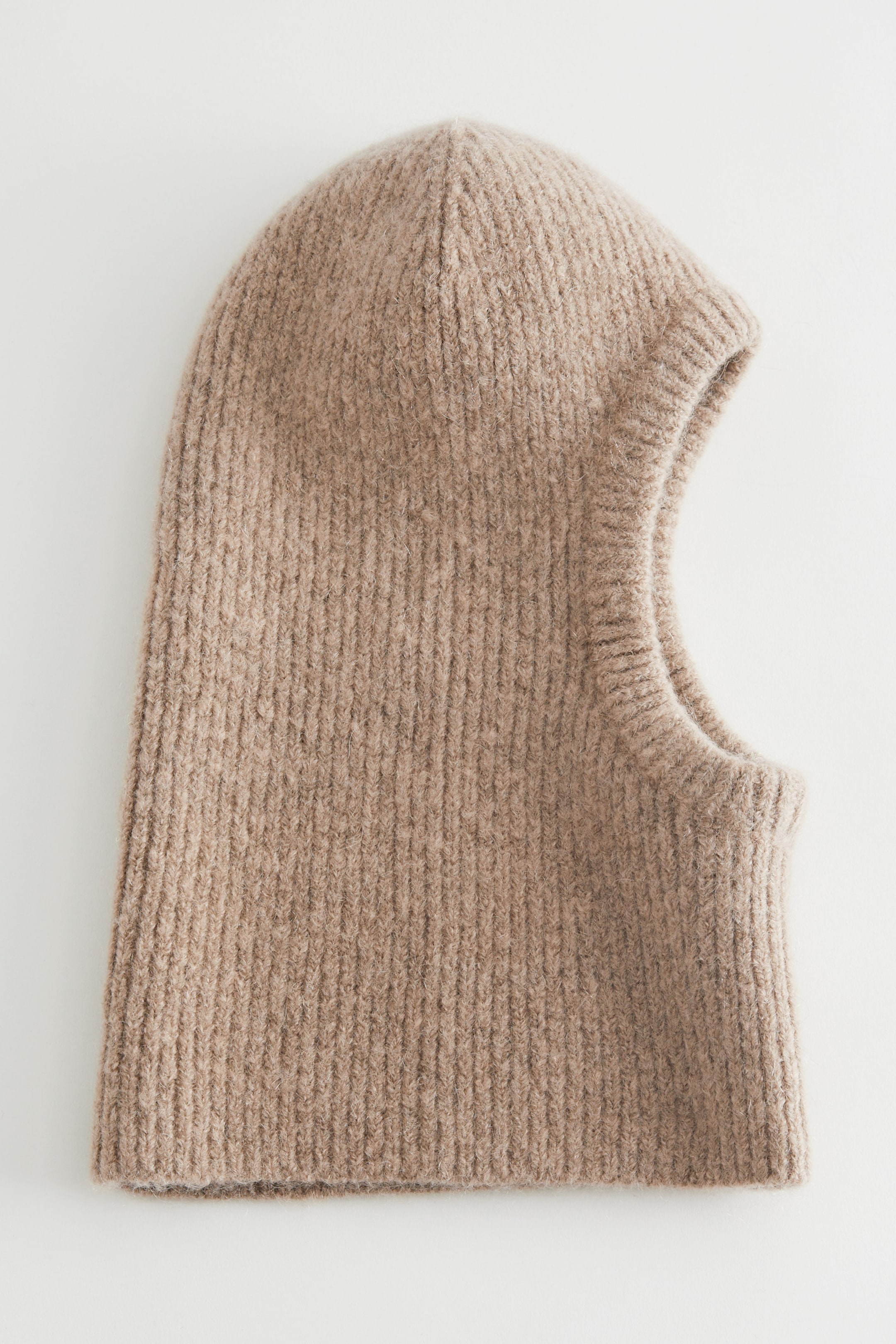 Balaclava Knit Hood Dusty Beige Ladies H&M GB