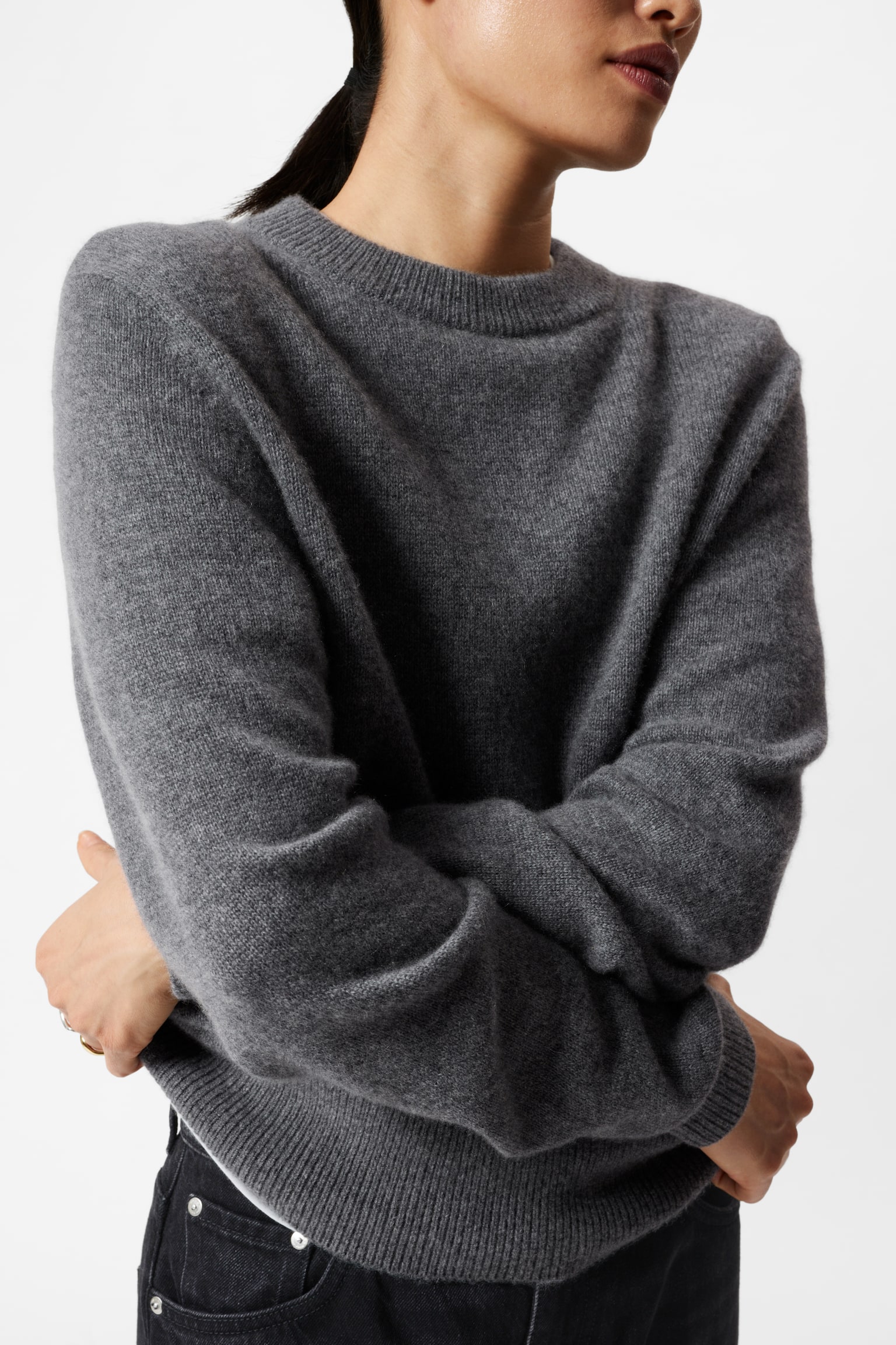 Cashmere Jumper - Grey/Black/Mole/Pink - 4