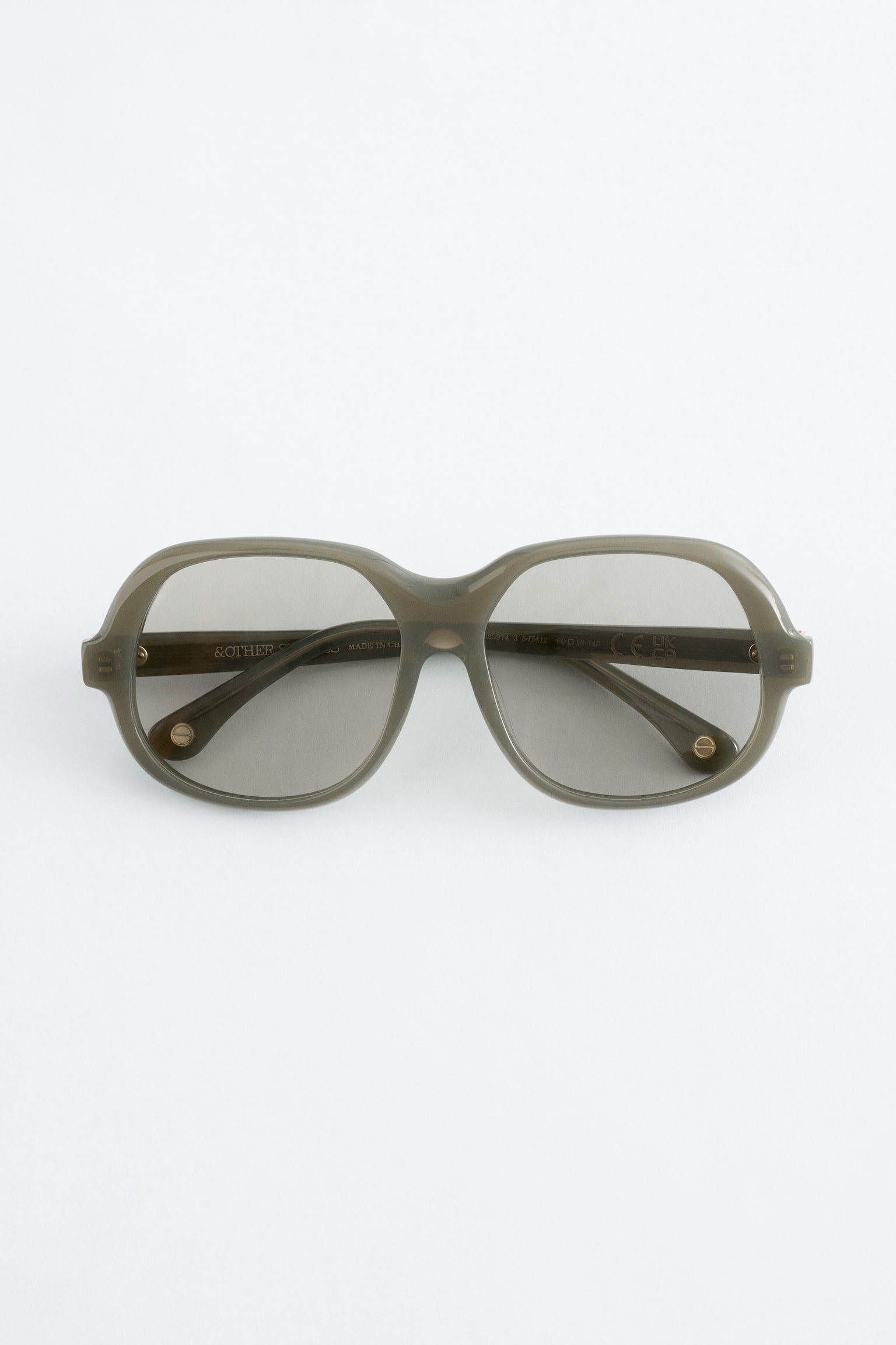 Square-Frame Sunglasses - Grey/Dusty Pink