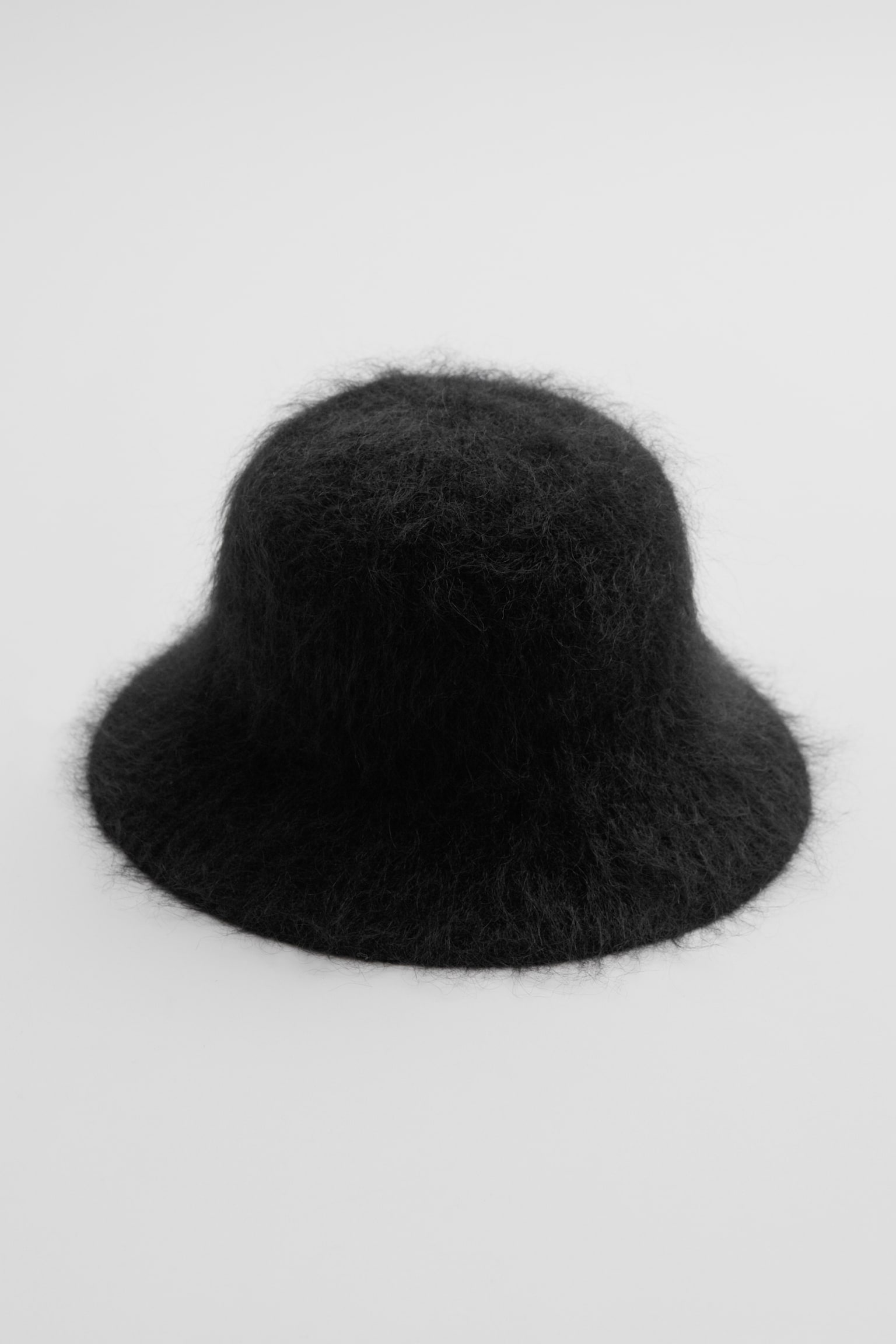 Fuzzy Bucket Hat - Black - 1