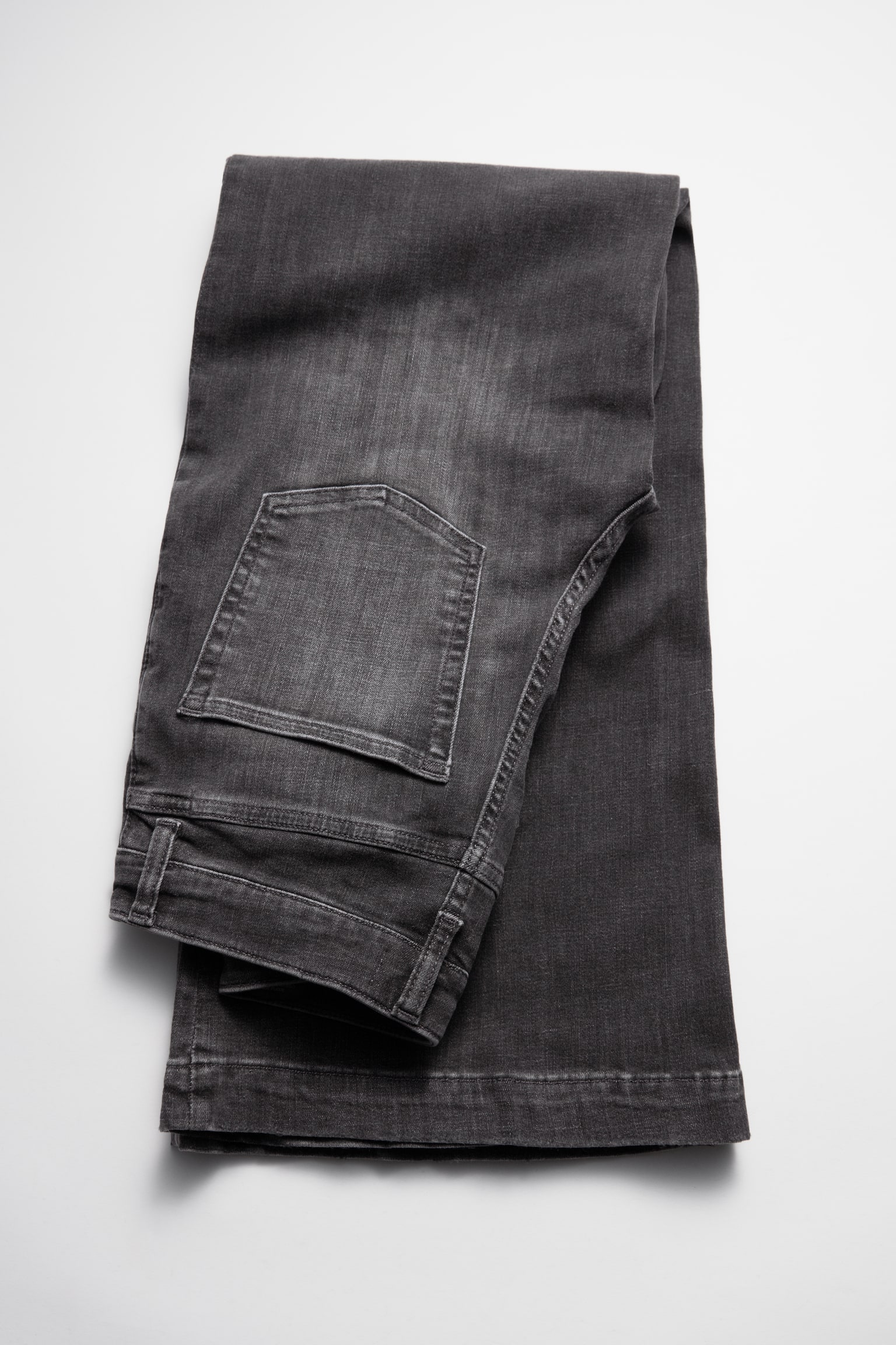 Flared Jeans - Washed Black/Mid-Blue - 6