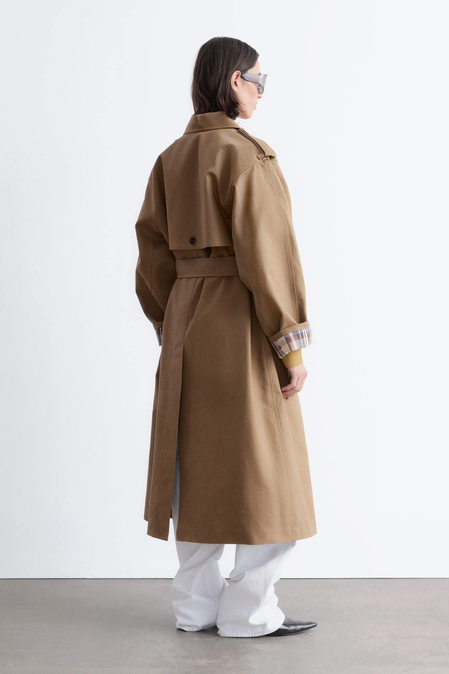 Trench-coat ceinturé - Beige foncé - 6