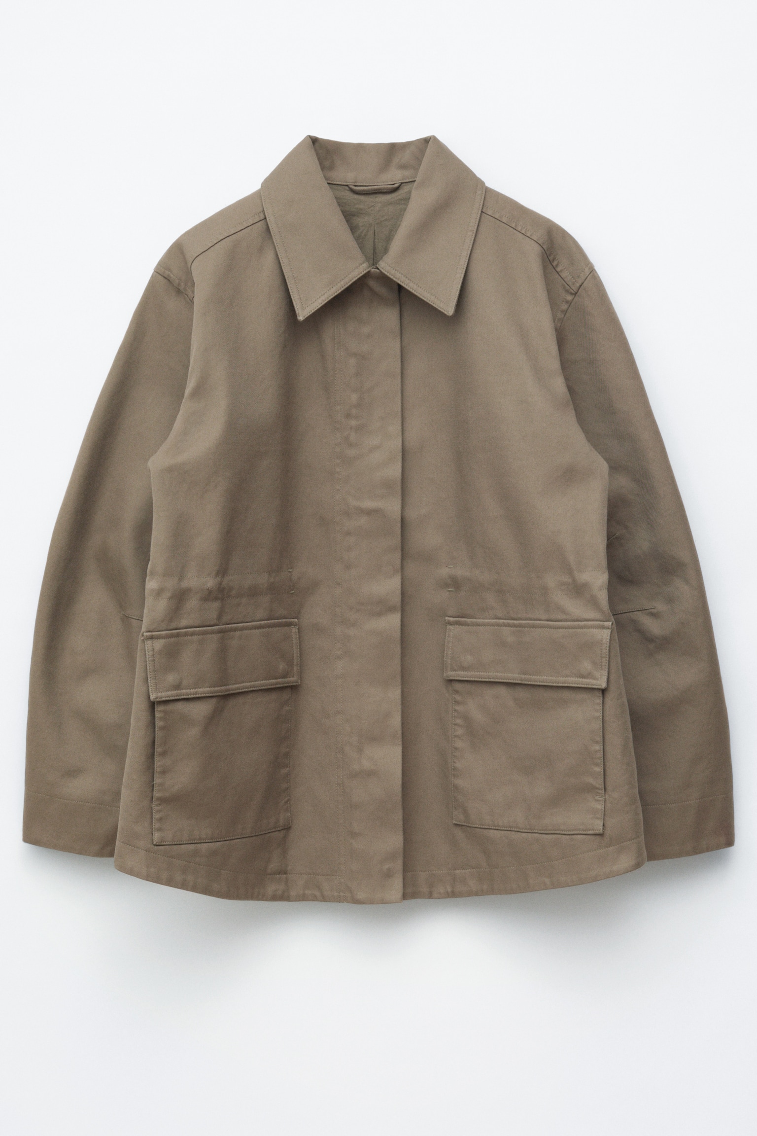 Oversized utility jack met trekkoord - Kakigroen/Mosterdgeel/Dark Brown - 7