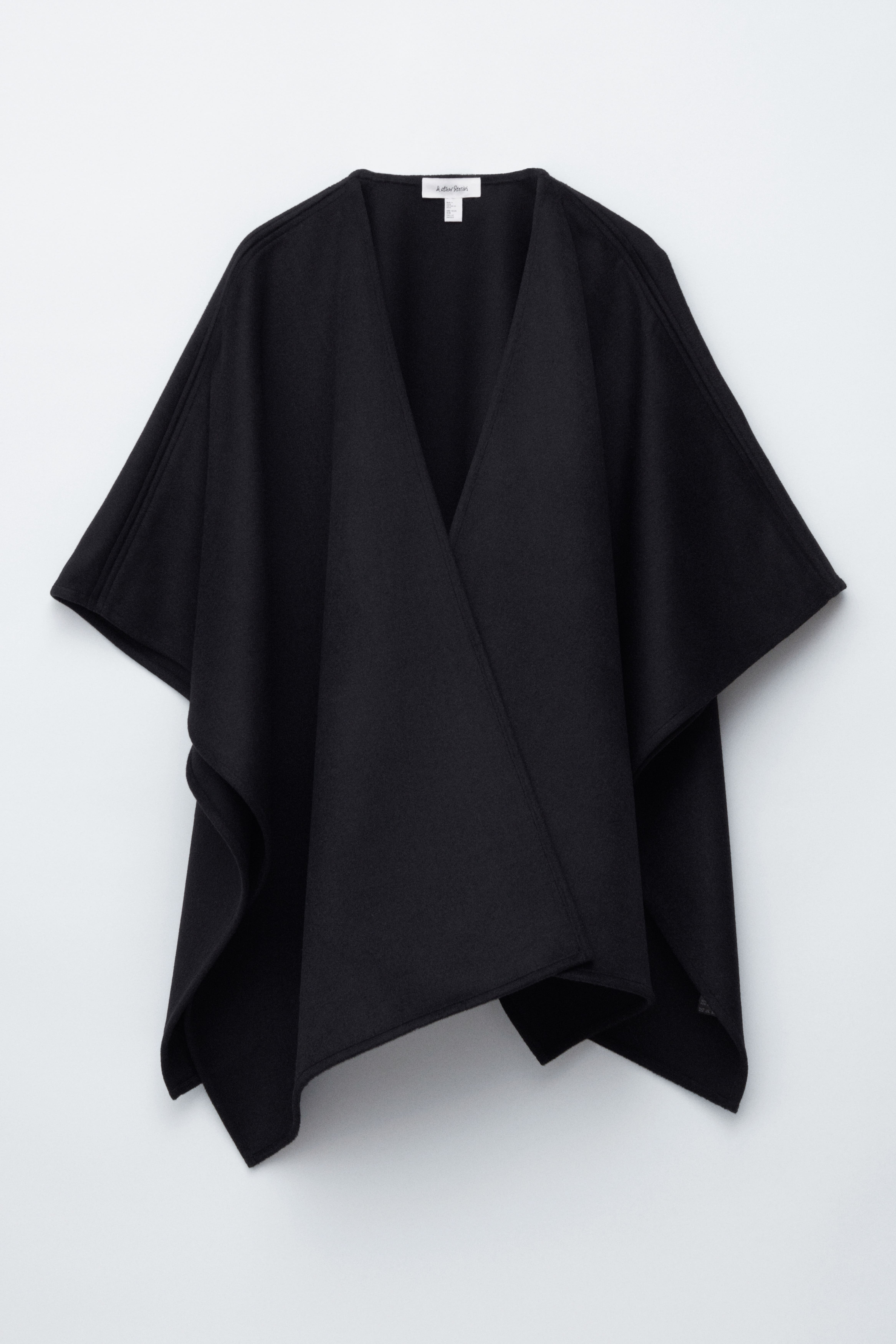 Cape en laine - Noir