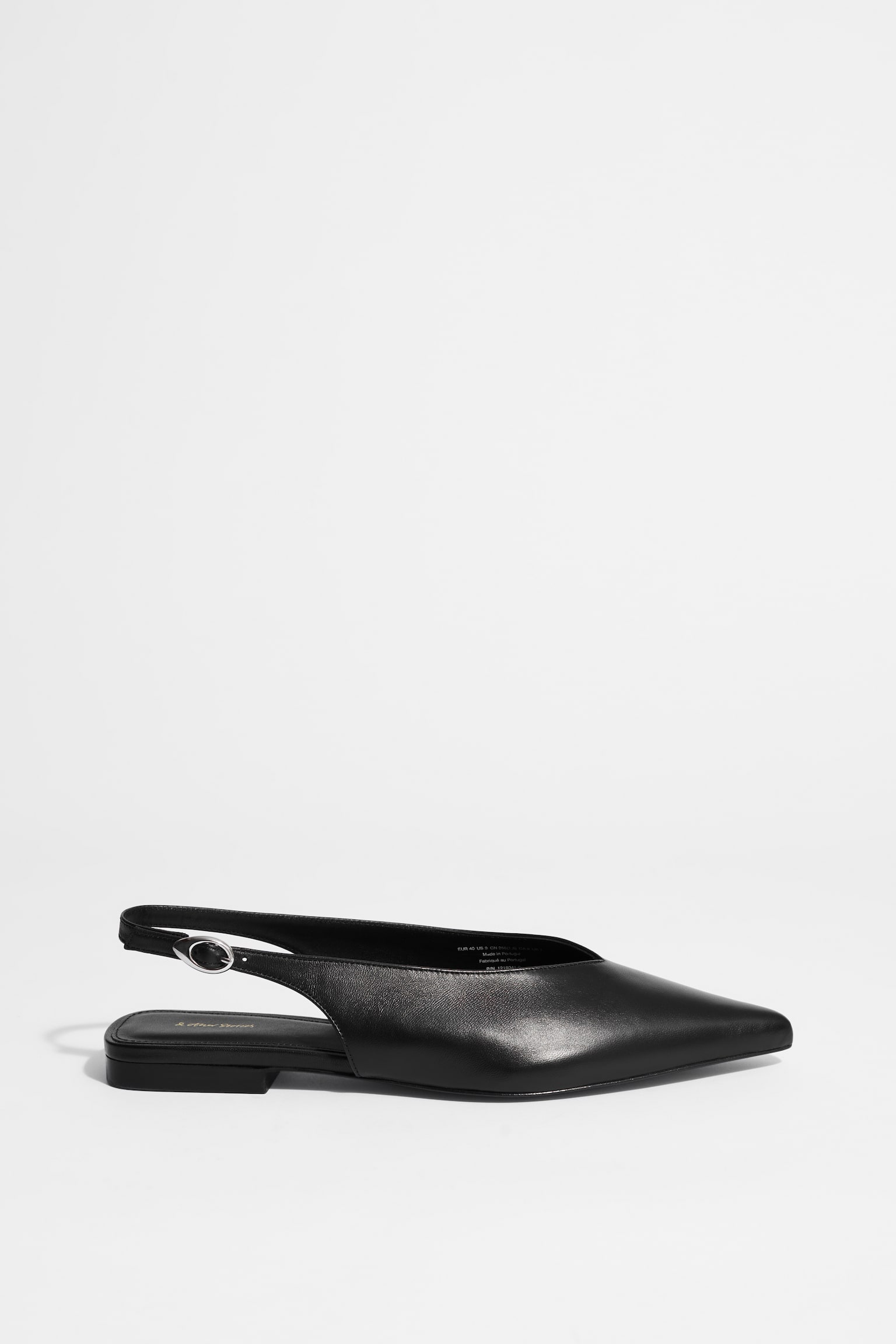 Pointed Slingback Pumps - Black - 2