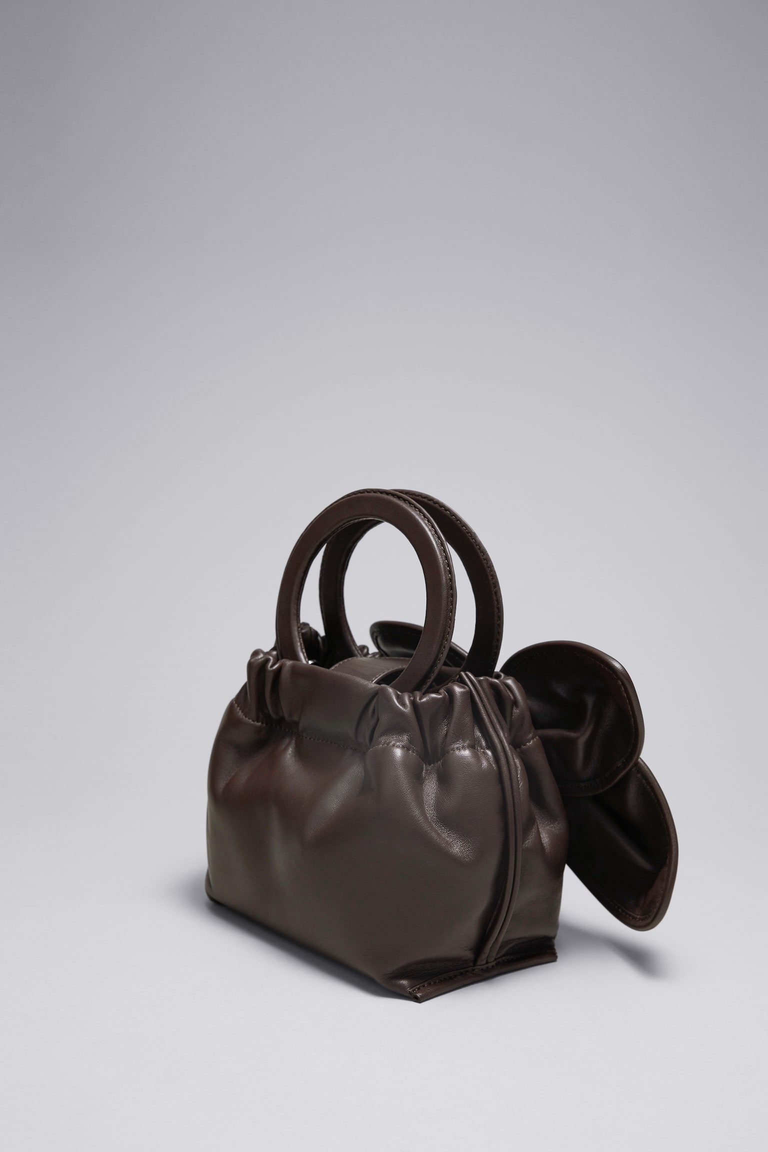 Leather Blossom Bag - Mahogany - 4