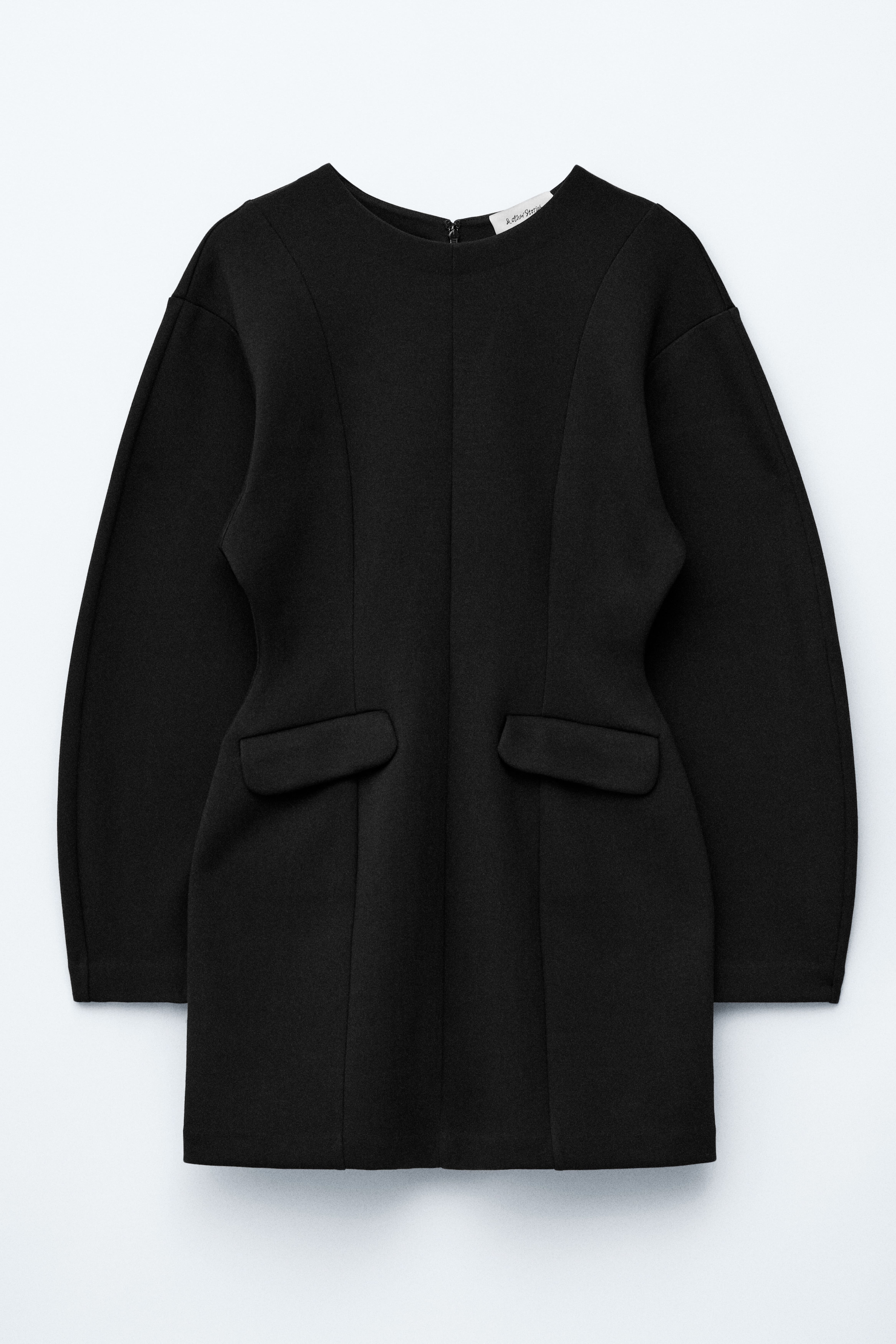 Skulpturiertes Minikleid - Schwarz