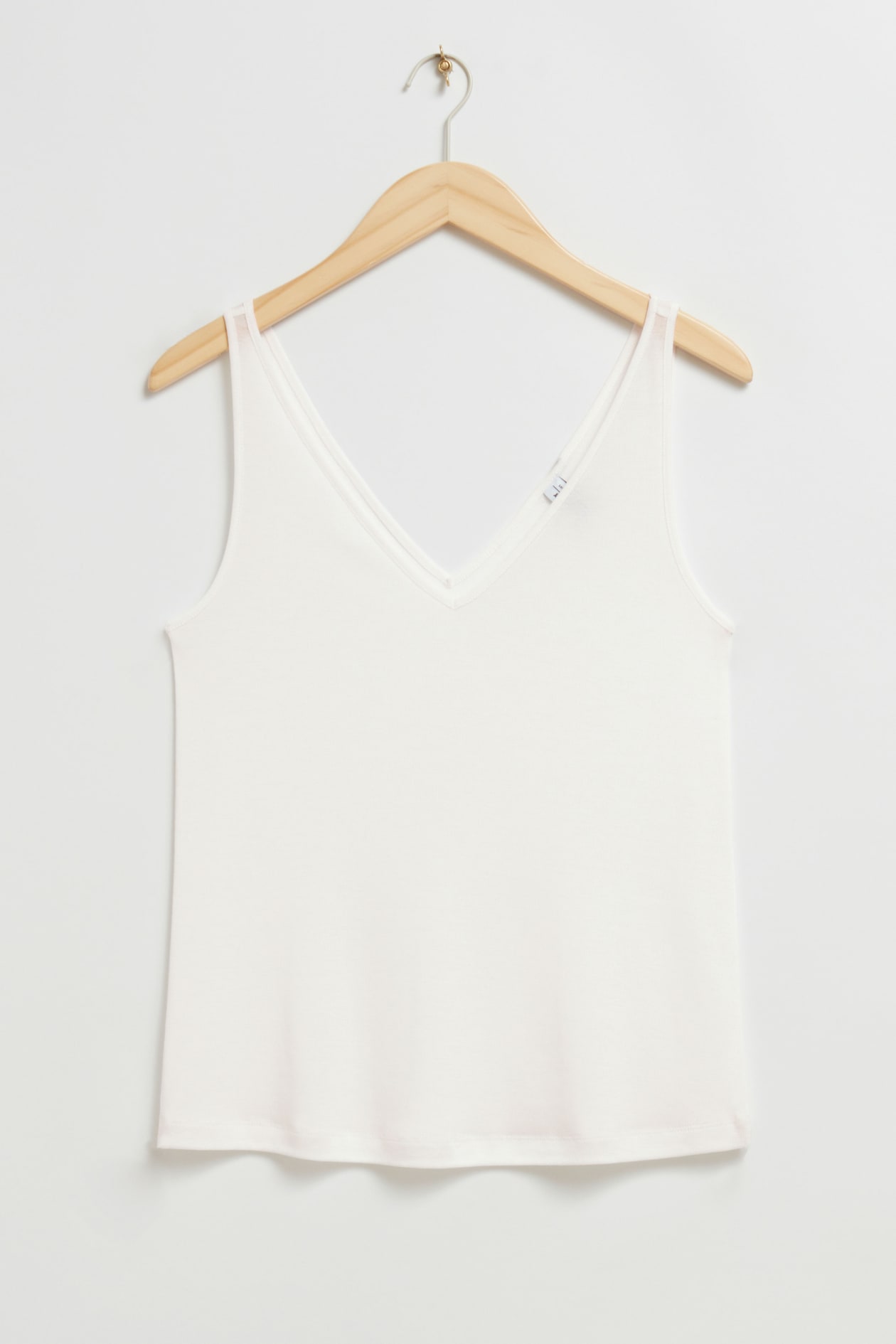 Loose-Fit V-Neck Vest Top - White - Ladies | H&M GB