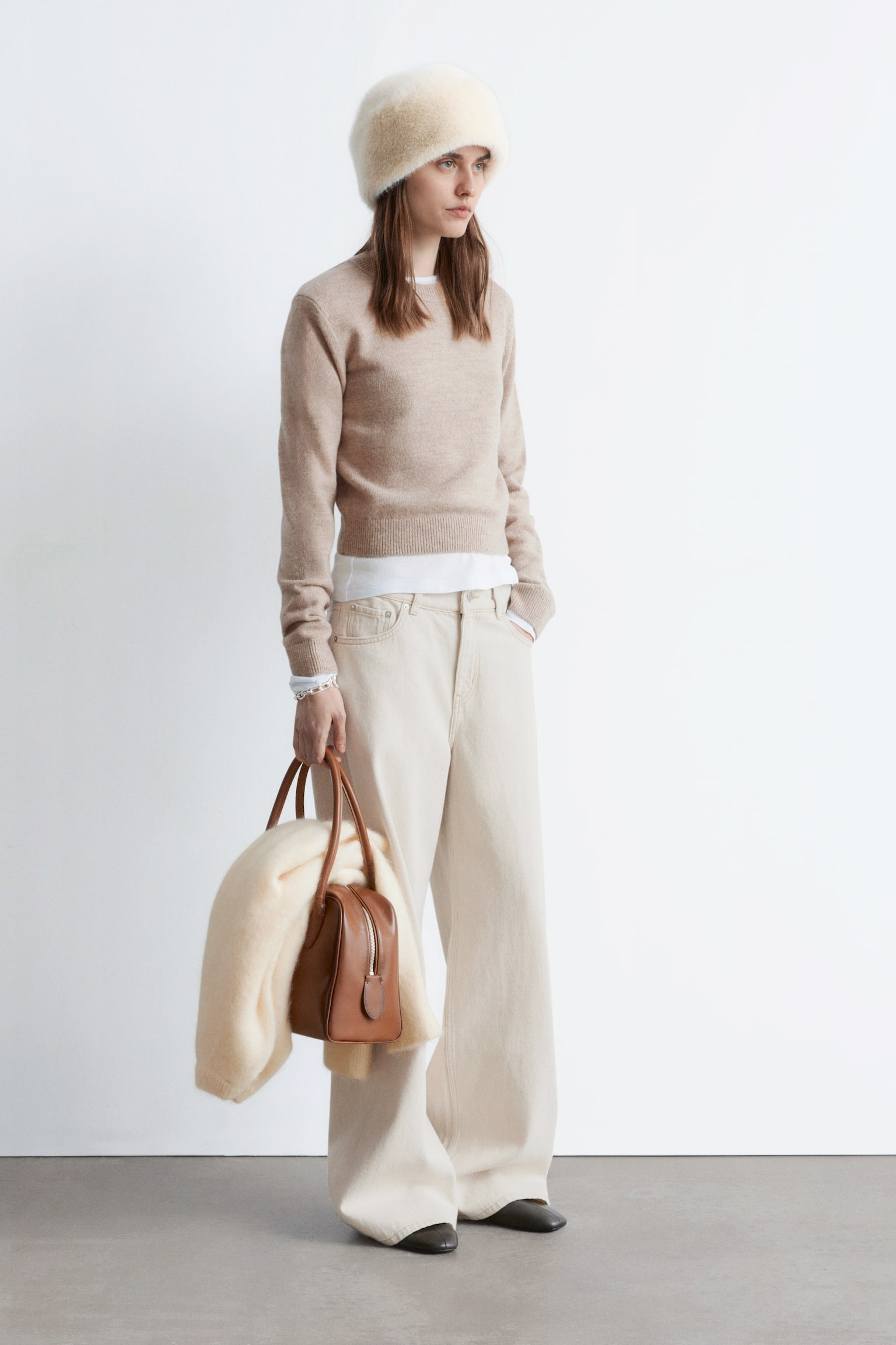 Gebreide trui - Lichtgreige gemêleerd/Rood/Zwart/Lichtblauw gemêleerd - 4