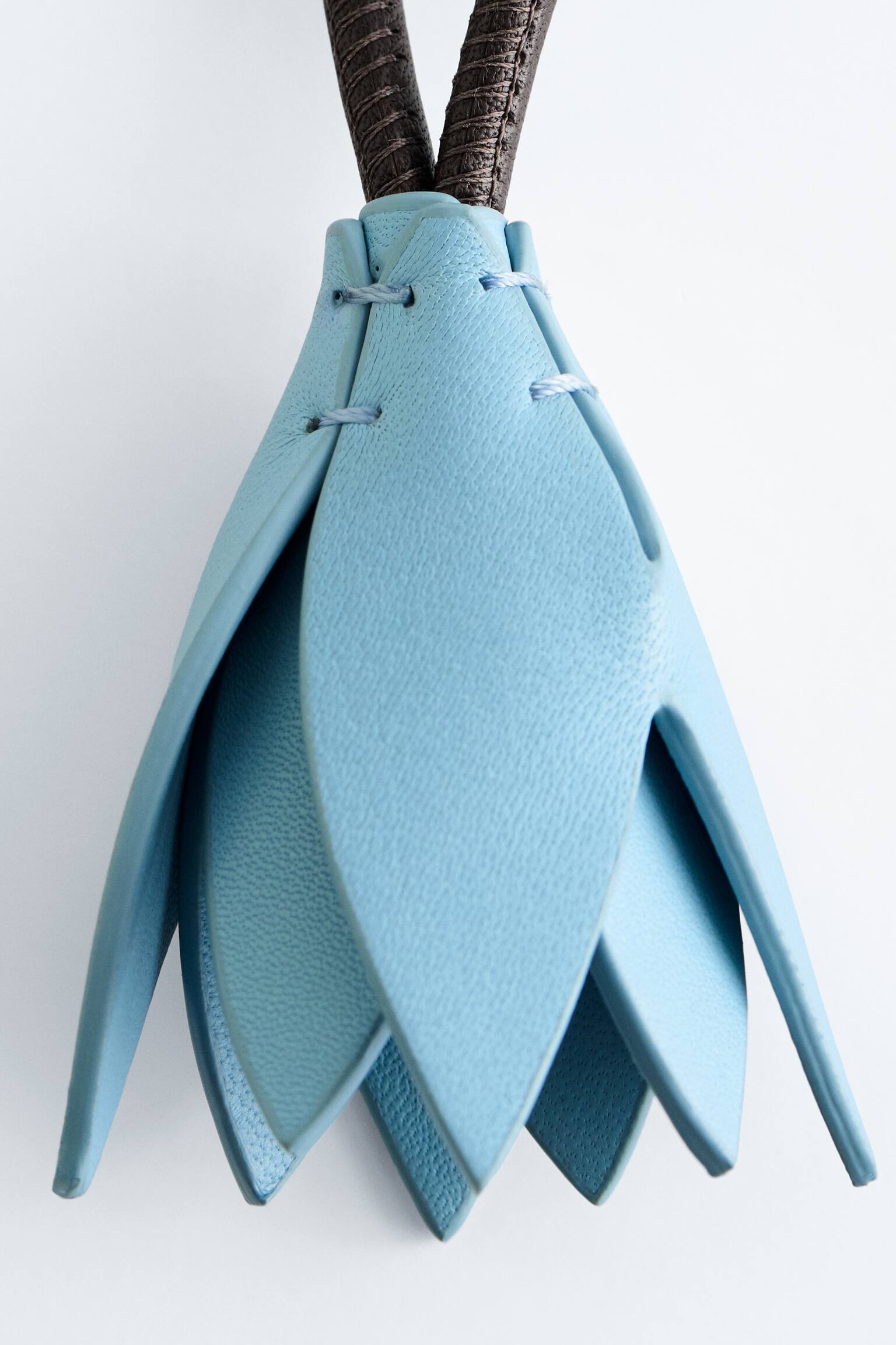 Charm per borsa a forma di tulipano - Azzurro/Marrone scuro/Arancione/Crema - 3