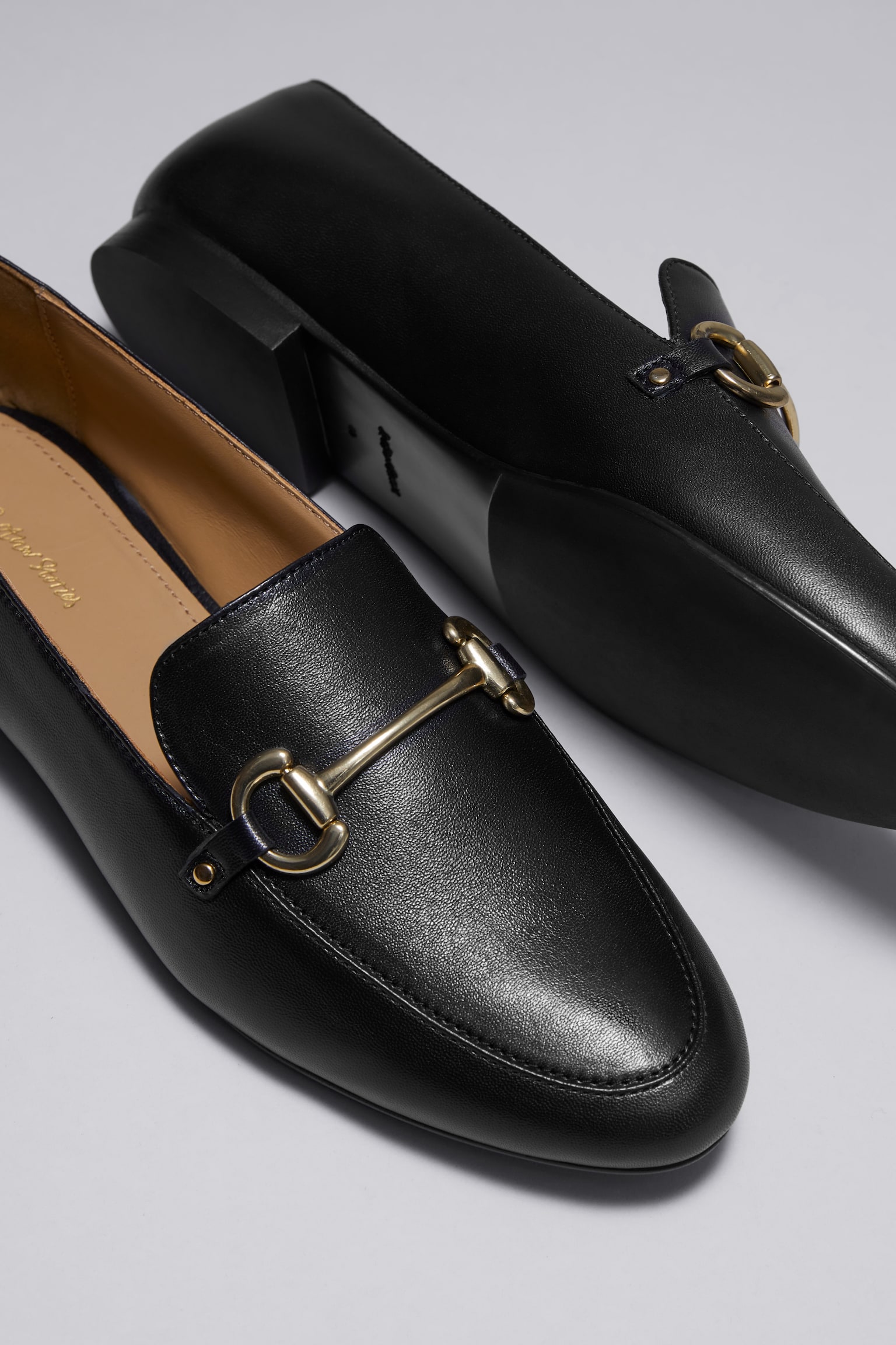 Equestrian Buckle Loafers - Black - 5