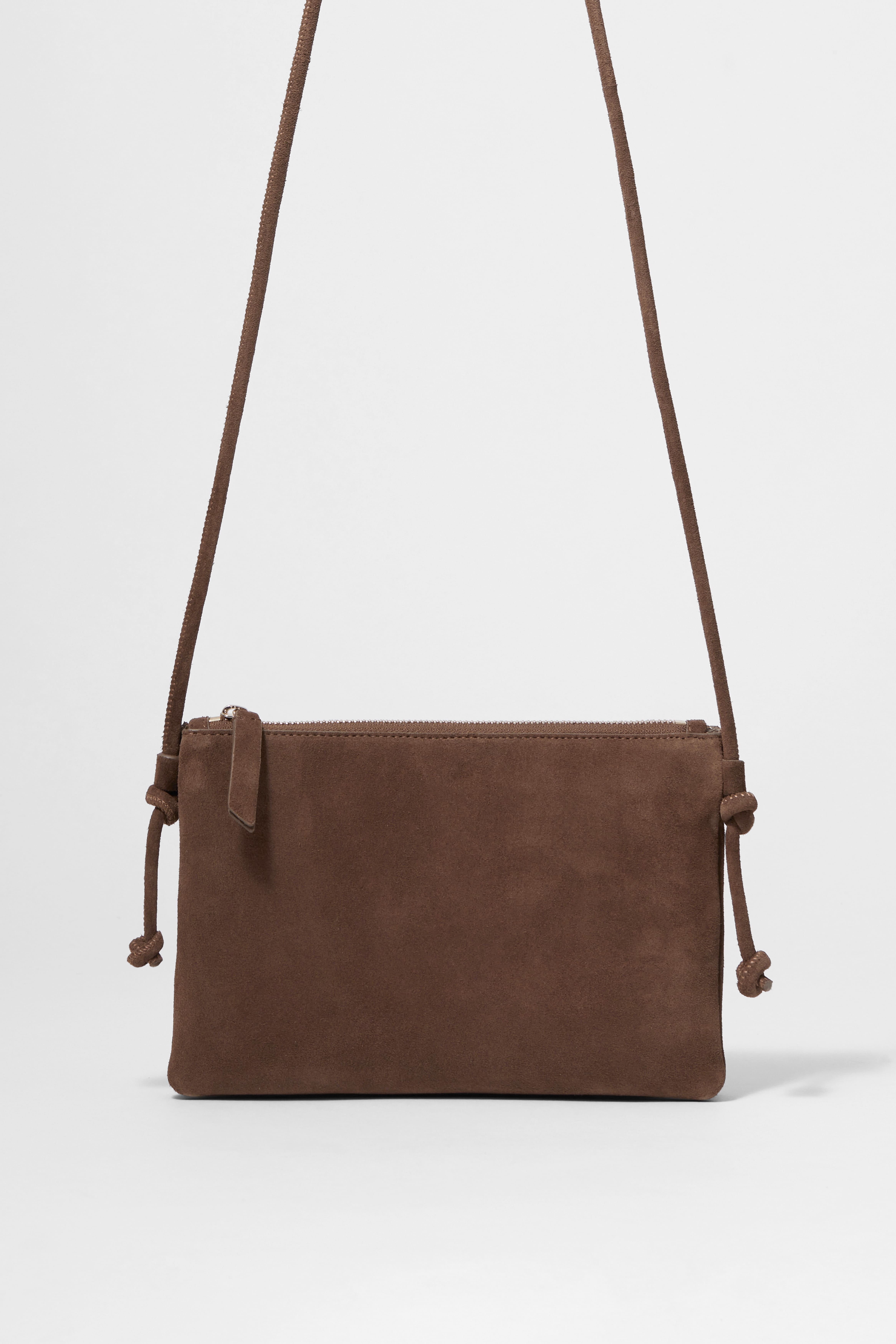 Kleine Umhängetasche aus Leder - Braun