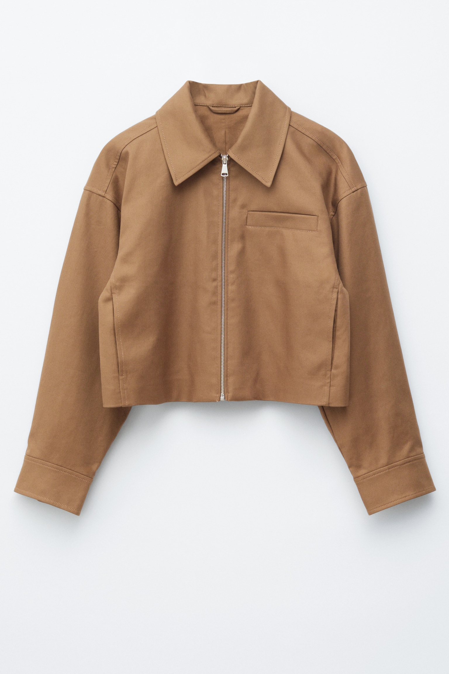 Kurze Twilljacke - Dunkelbeige - 2