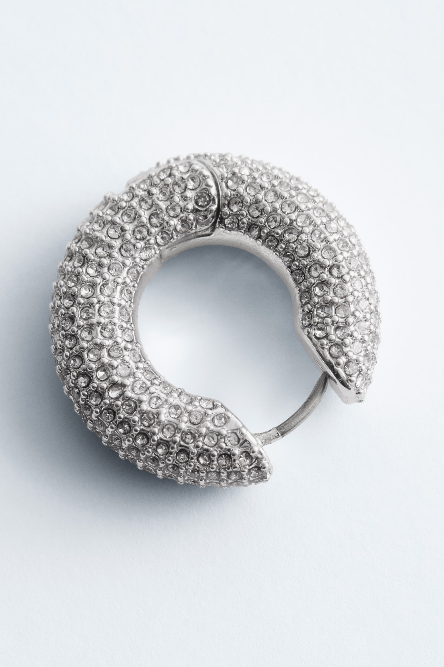 Oorringen met kristallen - Zilver - 8