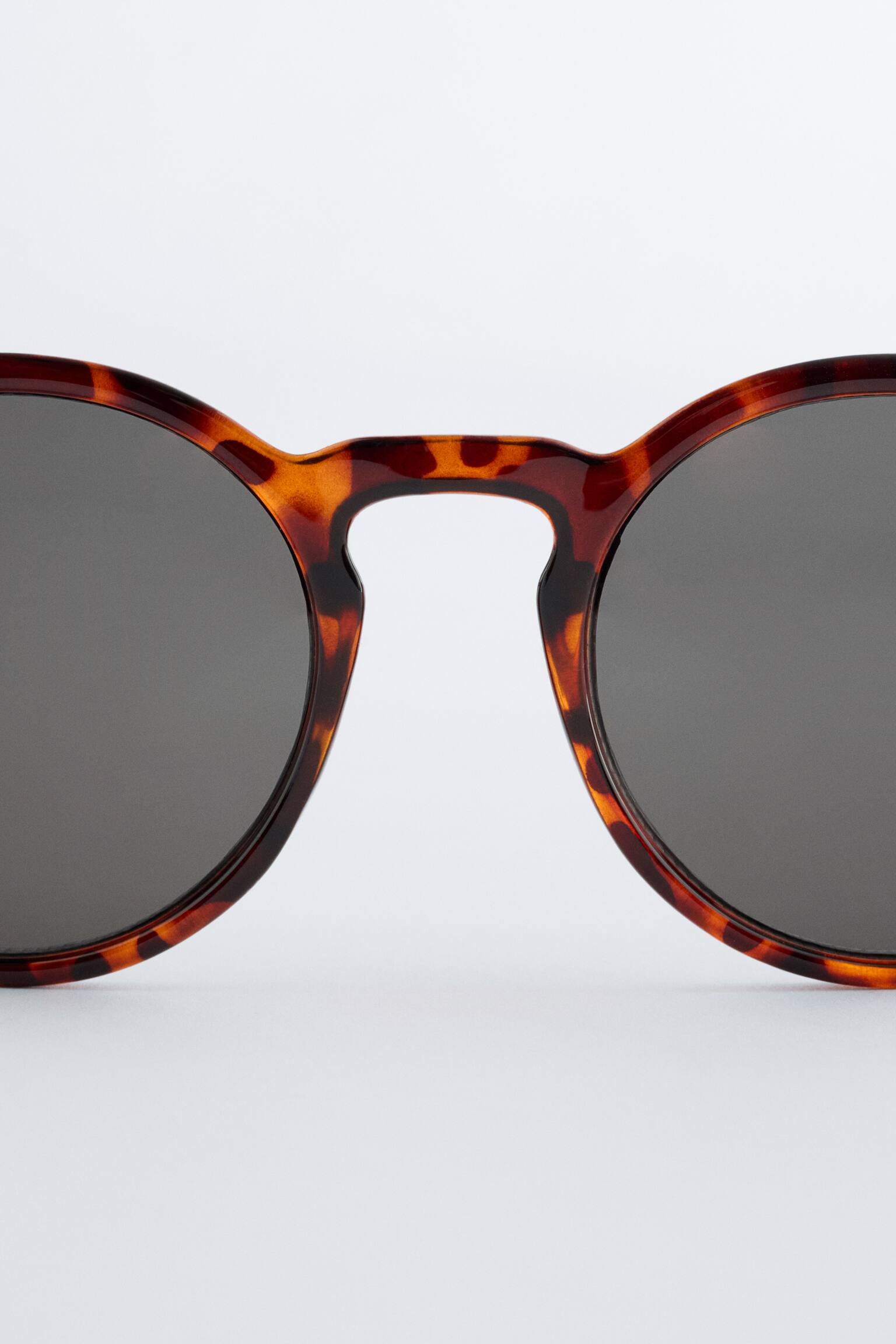 Lunettes de soleil à monture ronde classique - Marron - 6