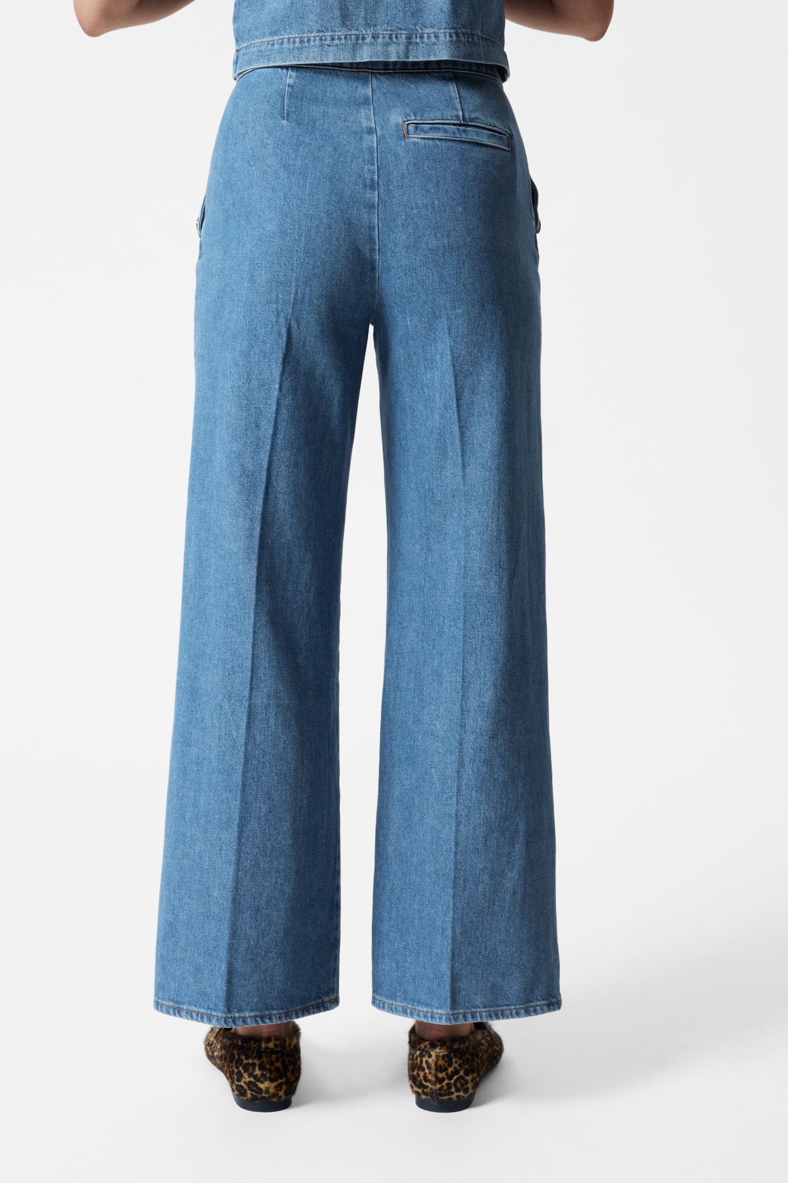 Denim Sailor Trousers - Blue - 4