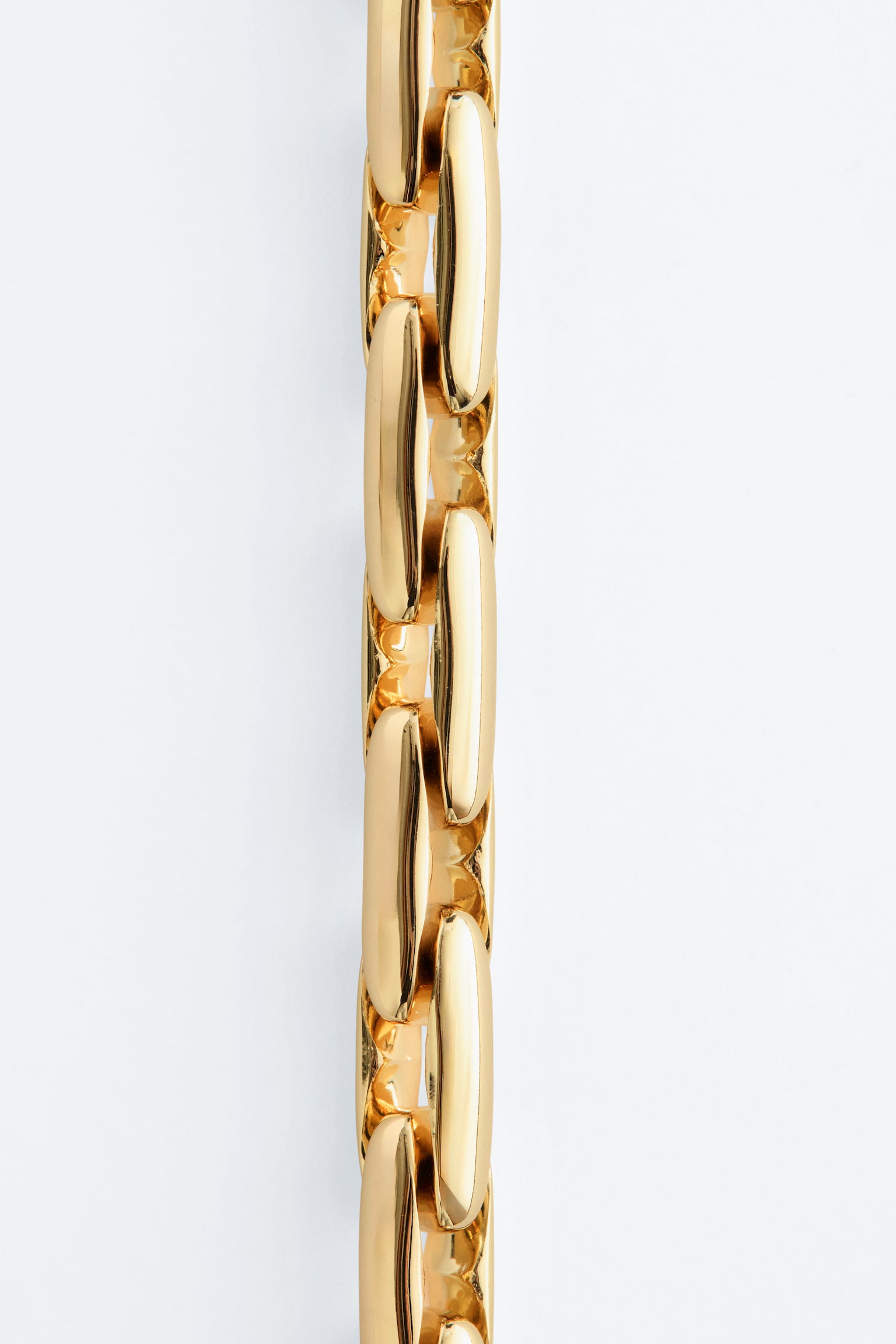 Колие с верижка тип кламер - Златисто/Сребристо - 3