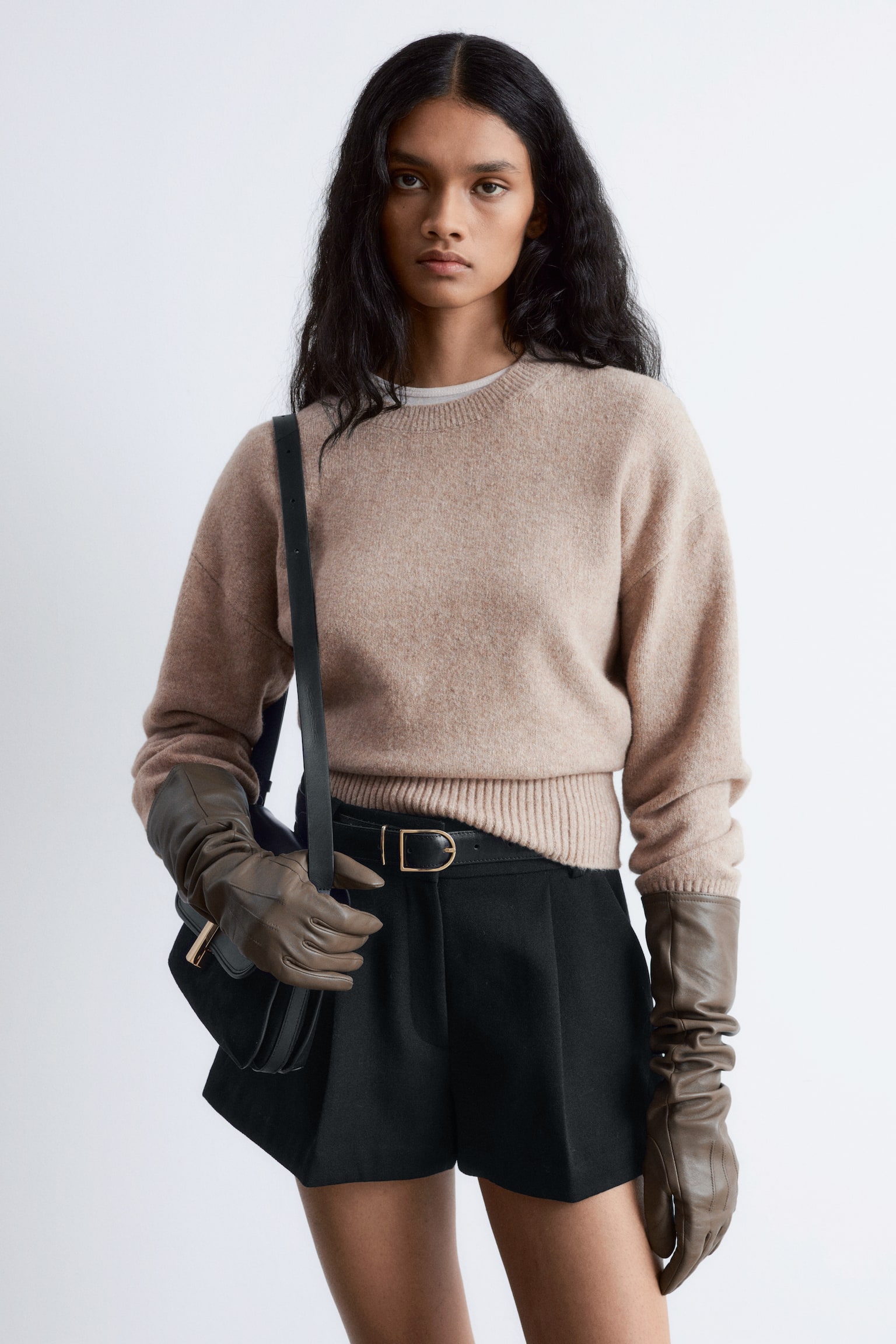 Ruimvallende gebreide trui - Mole/Oudroze/Dark Blue/Donkerbruin/Grijs gemêleerd/Lila/Wit/Zwart/Dark Red/Mole Beige - 1