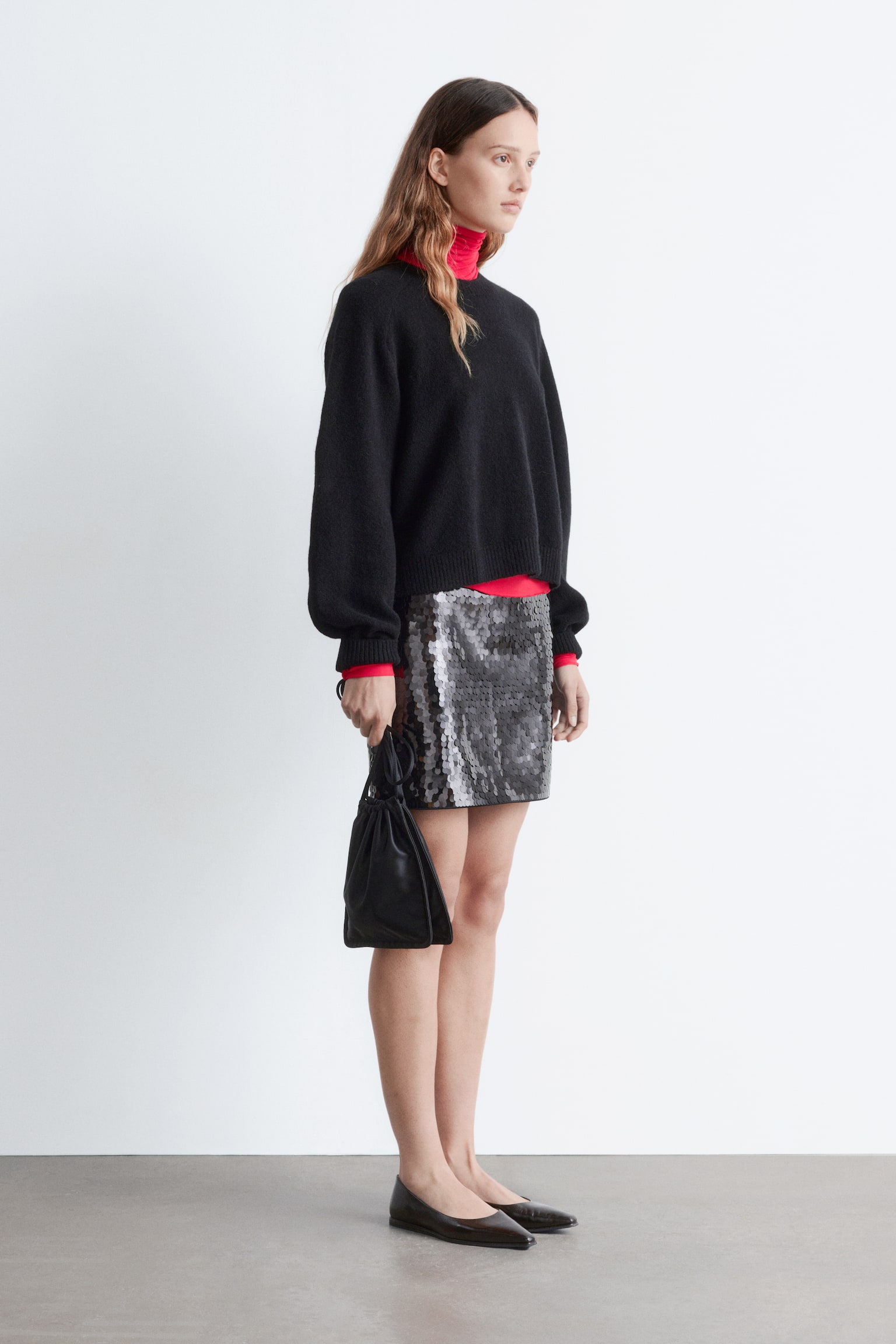 Gestrickter Pullover - Schwarz/Dunkelblau/Hellrosa/Dunkelrot/Dunkelbraun/Hellgrau/Hellgrün/Beige/Dunkles Türkis - 5