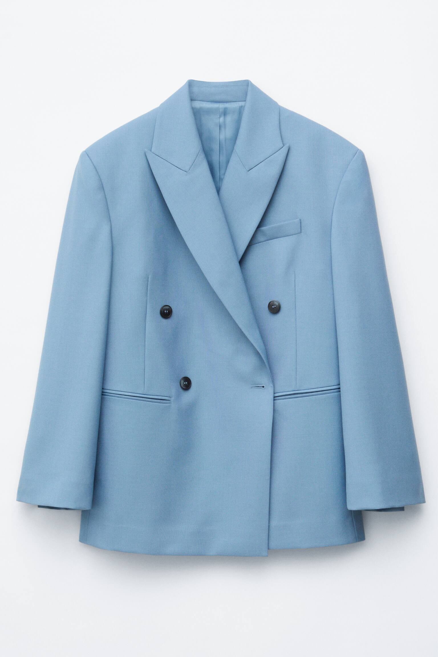 Double-breasted blazer van wol - Hemelsblauw - 2