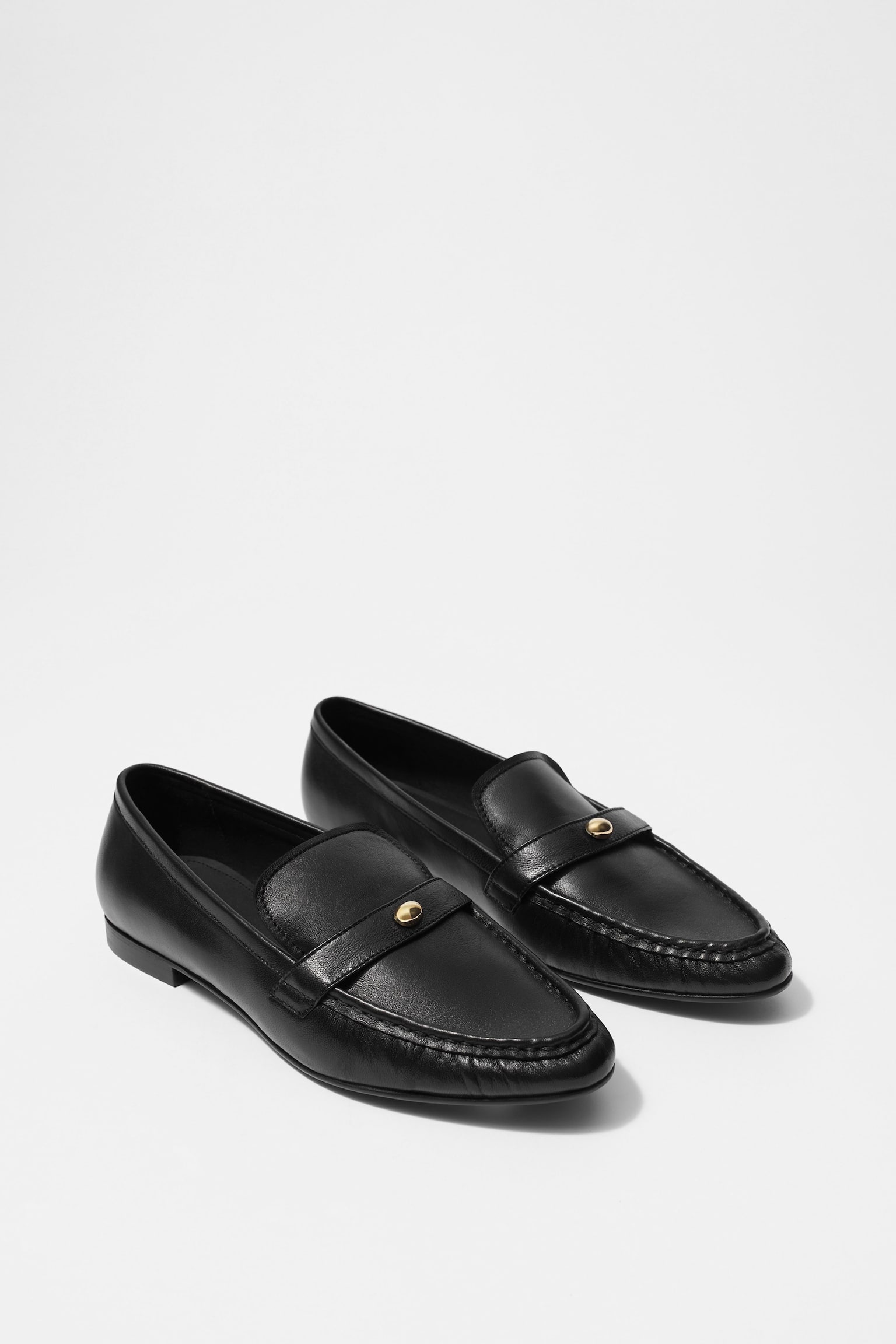 Classic Leather Loafers - Black/Leopard - 4