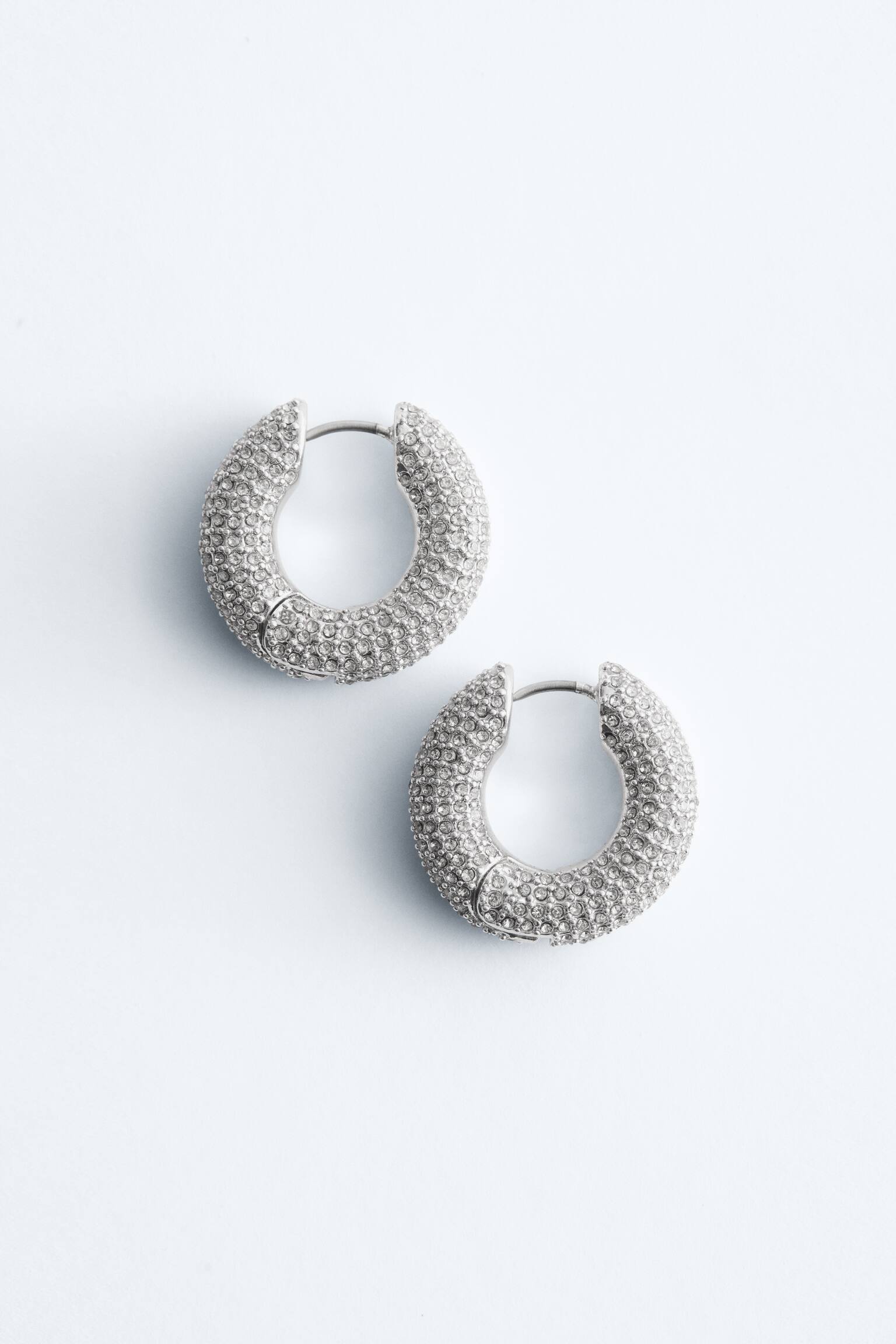 Oorringen met kristallen - Zilver - 7