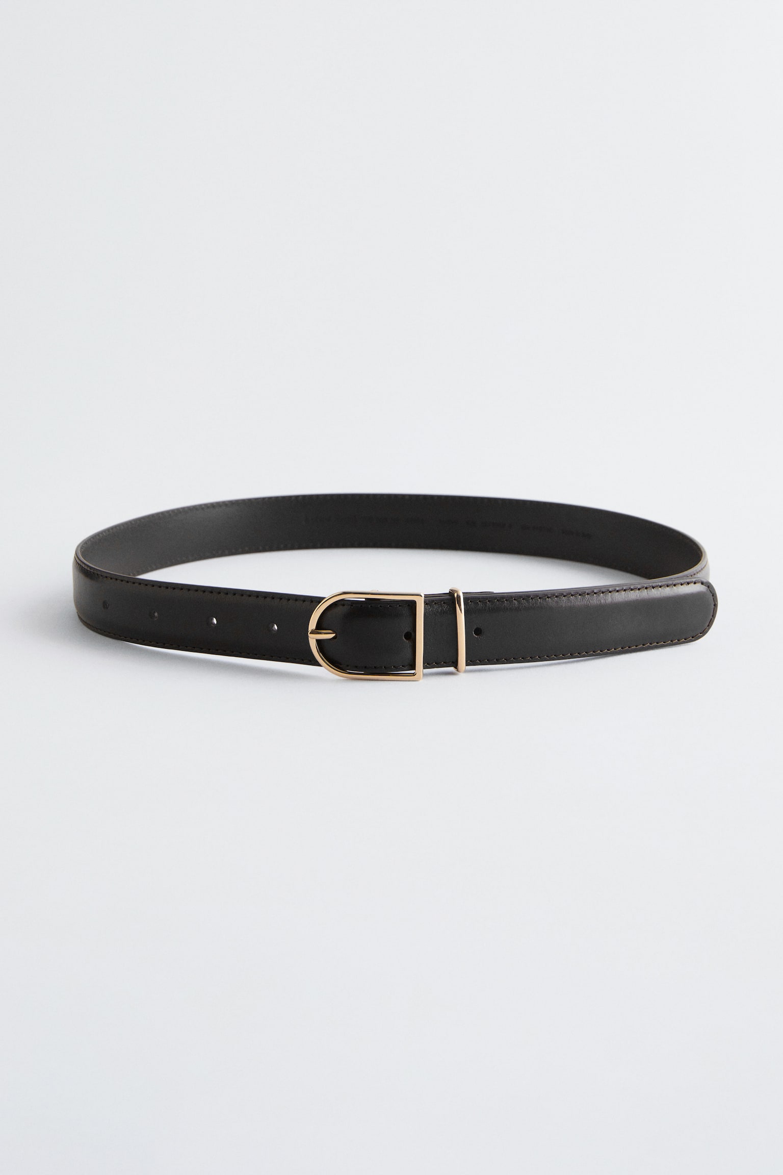 Cintura in pelle - Nero/Marrone scuro