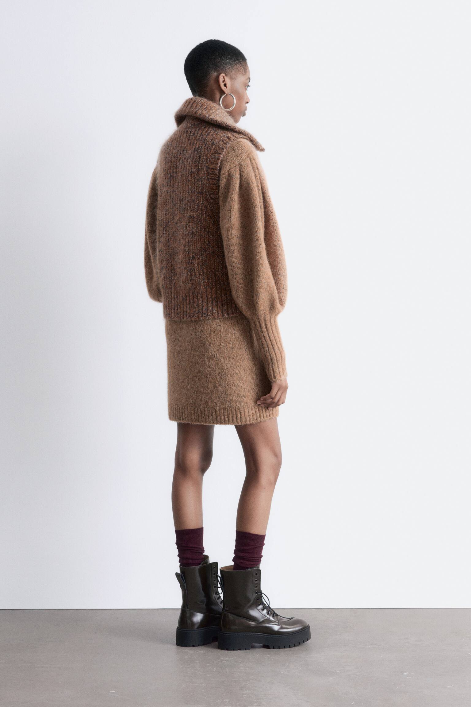 Débardeur zippé en maille - Marron Clair - 6