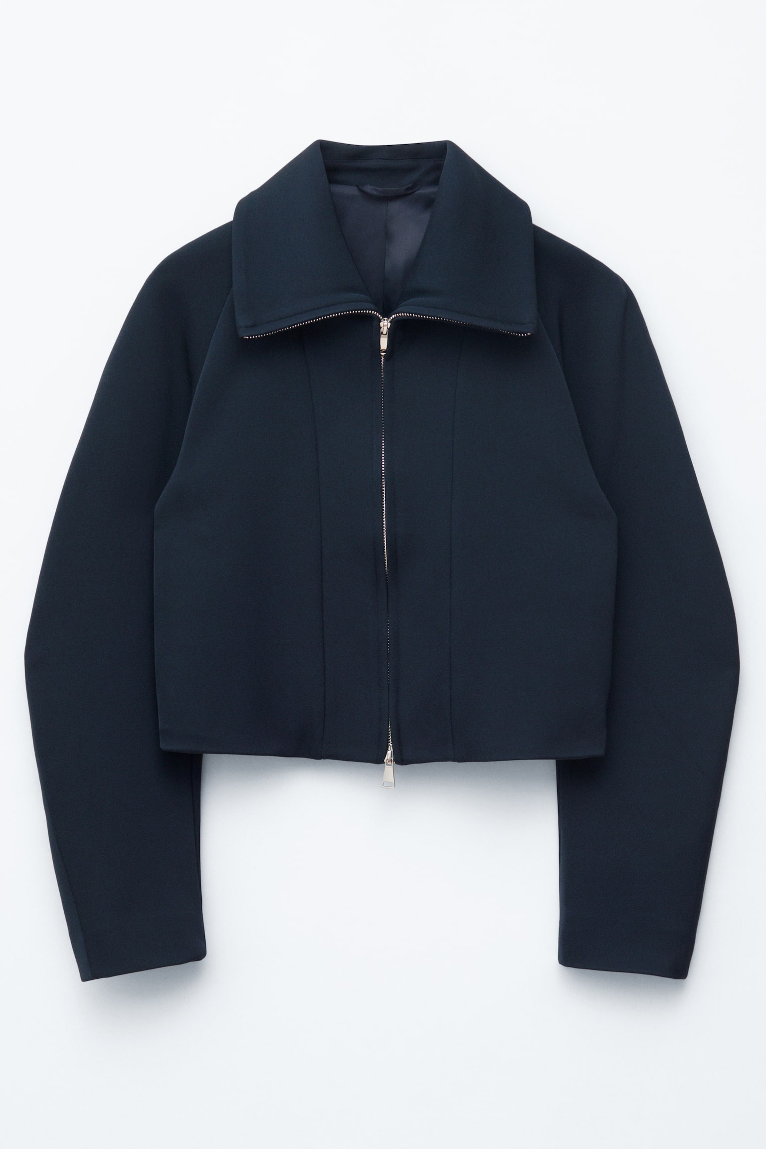 Giacca con maniche scultoree - Blu navy - 2