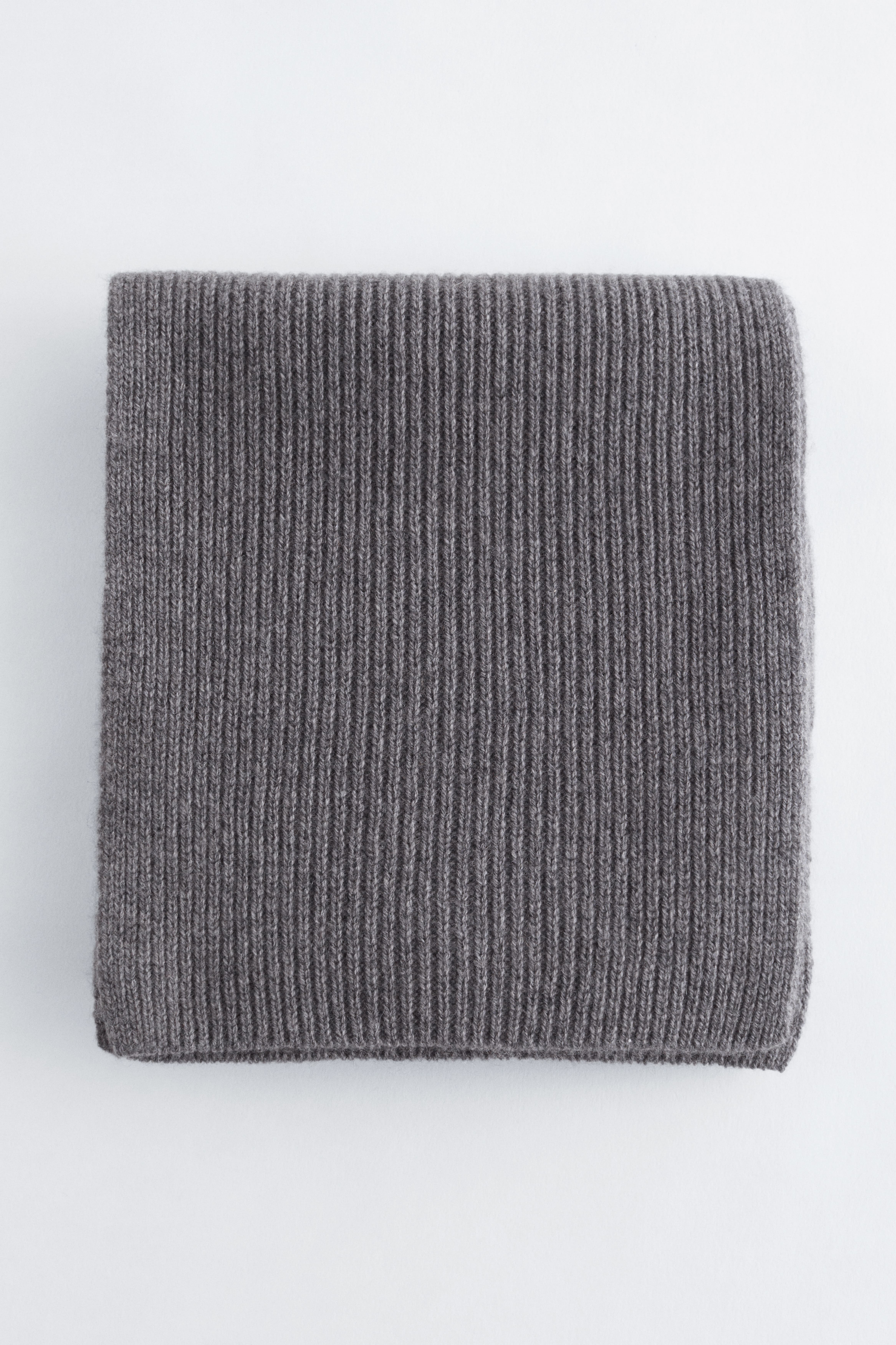 Kapuzenschal aus Wolle - Stein/Weinrot