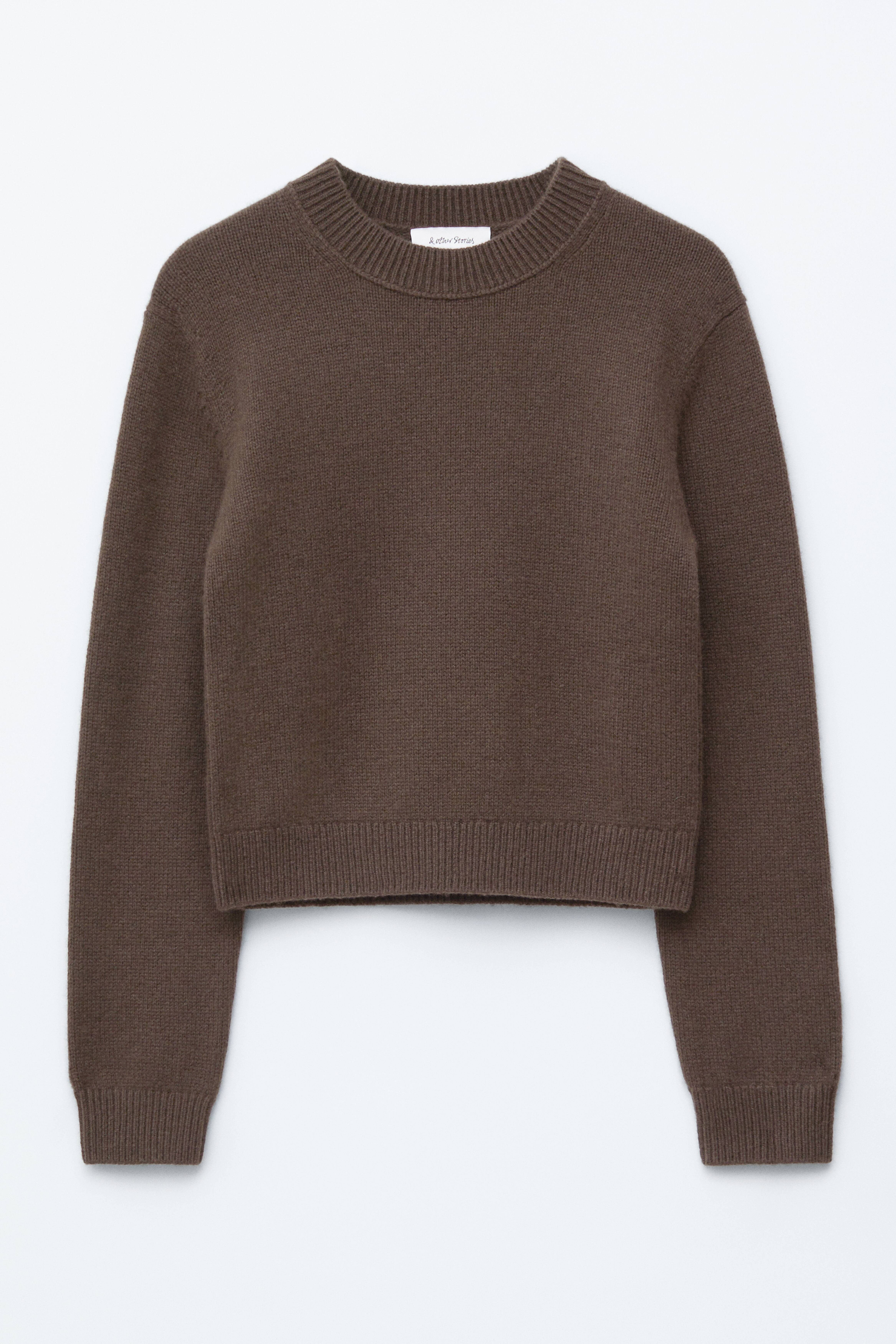 Pullover aus einer Kaschmirmischung - Dunkelbraun/Schwarz/Dunkles Graubraun