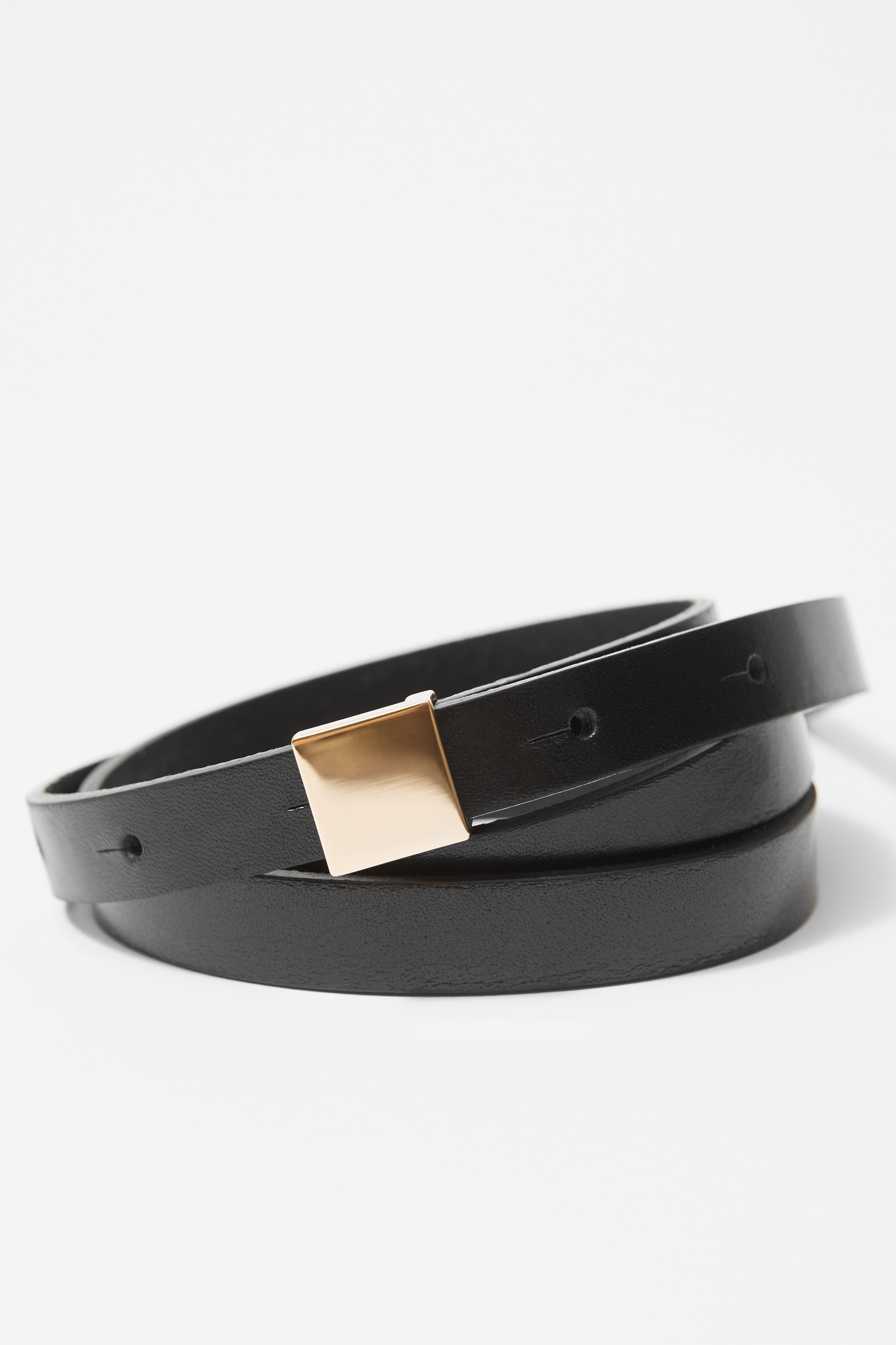 HM Square-Buckle Leather Belt