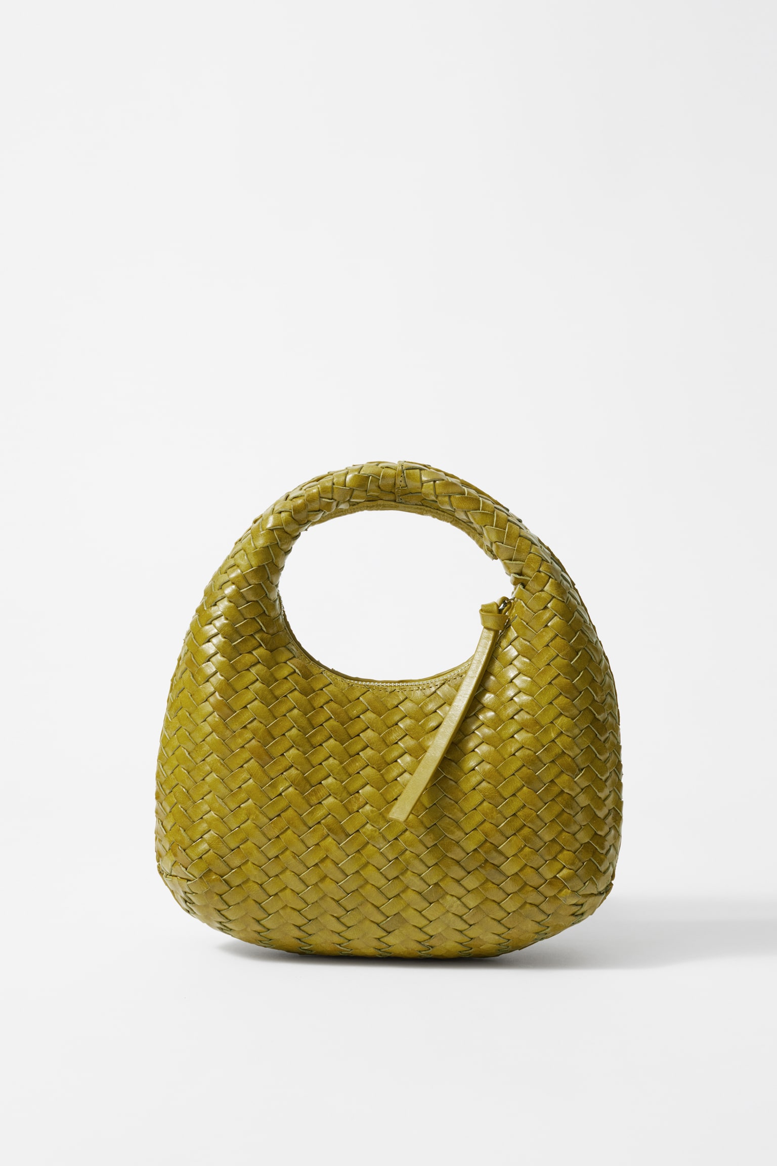 Small Braided-Leather Bag - Olive - 2