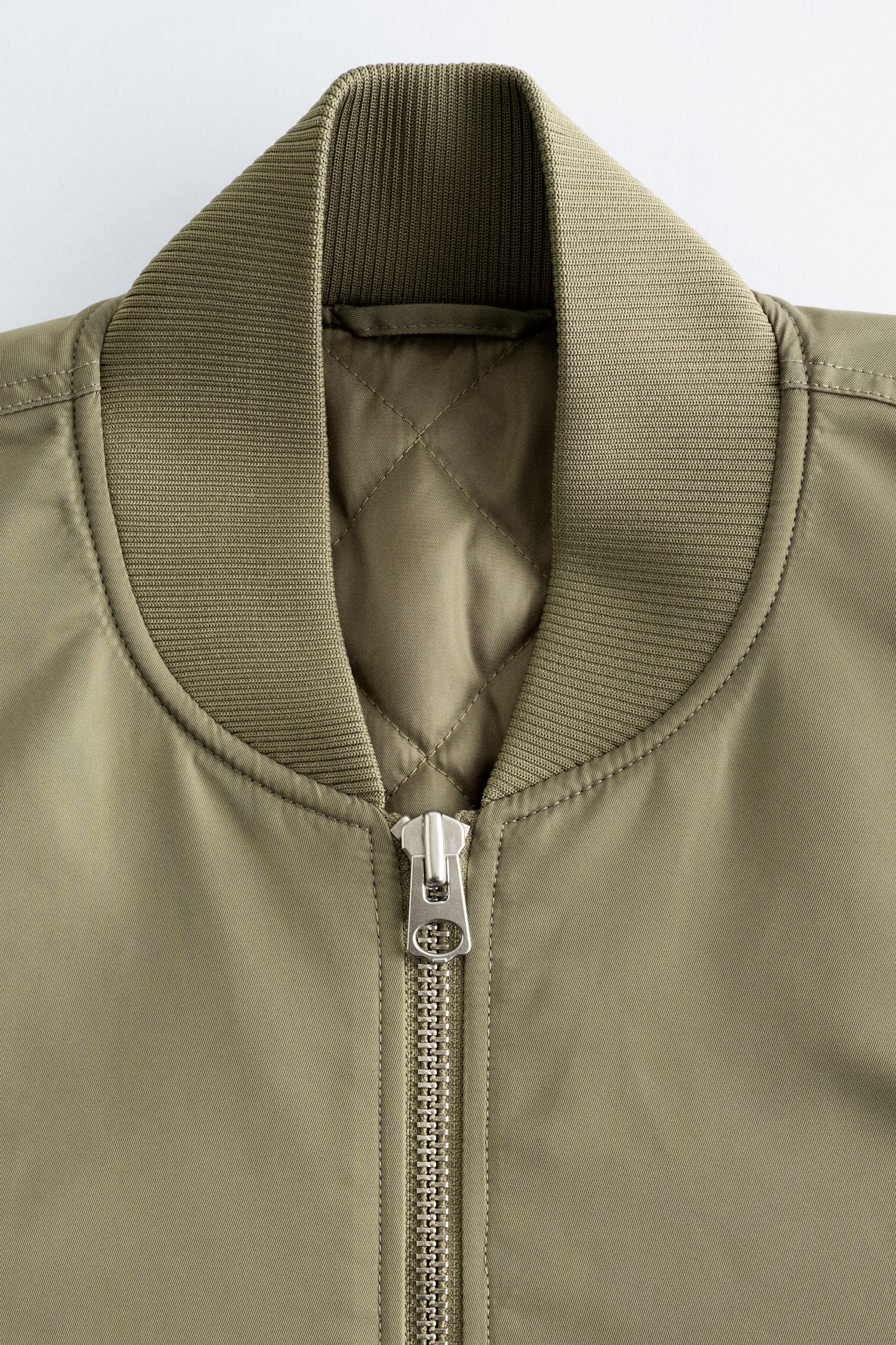 Lange Bomberjacke - Khaki/Khaki - 7