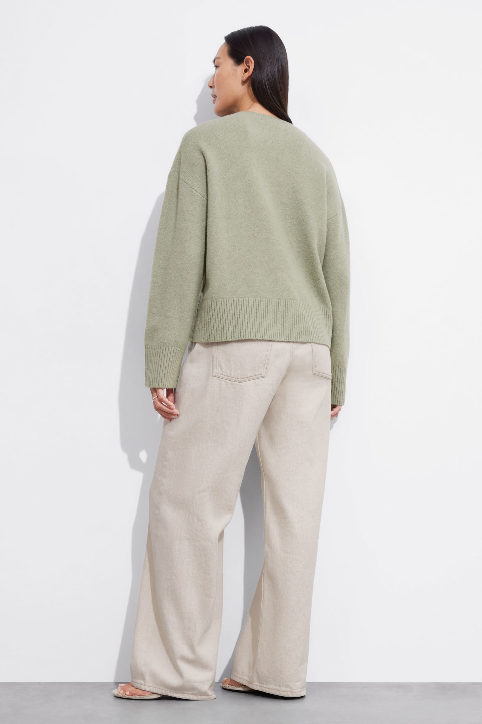 Relaxed Knit Jumper - Khaki/White/Red/Black/Pale Green/Green/Grey Melange/Navy/Bright Blue/Mole/Dark Green/Bright Pink/Mint - 5