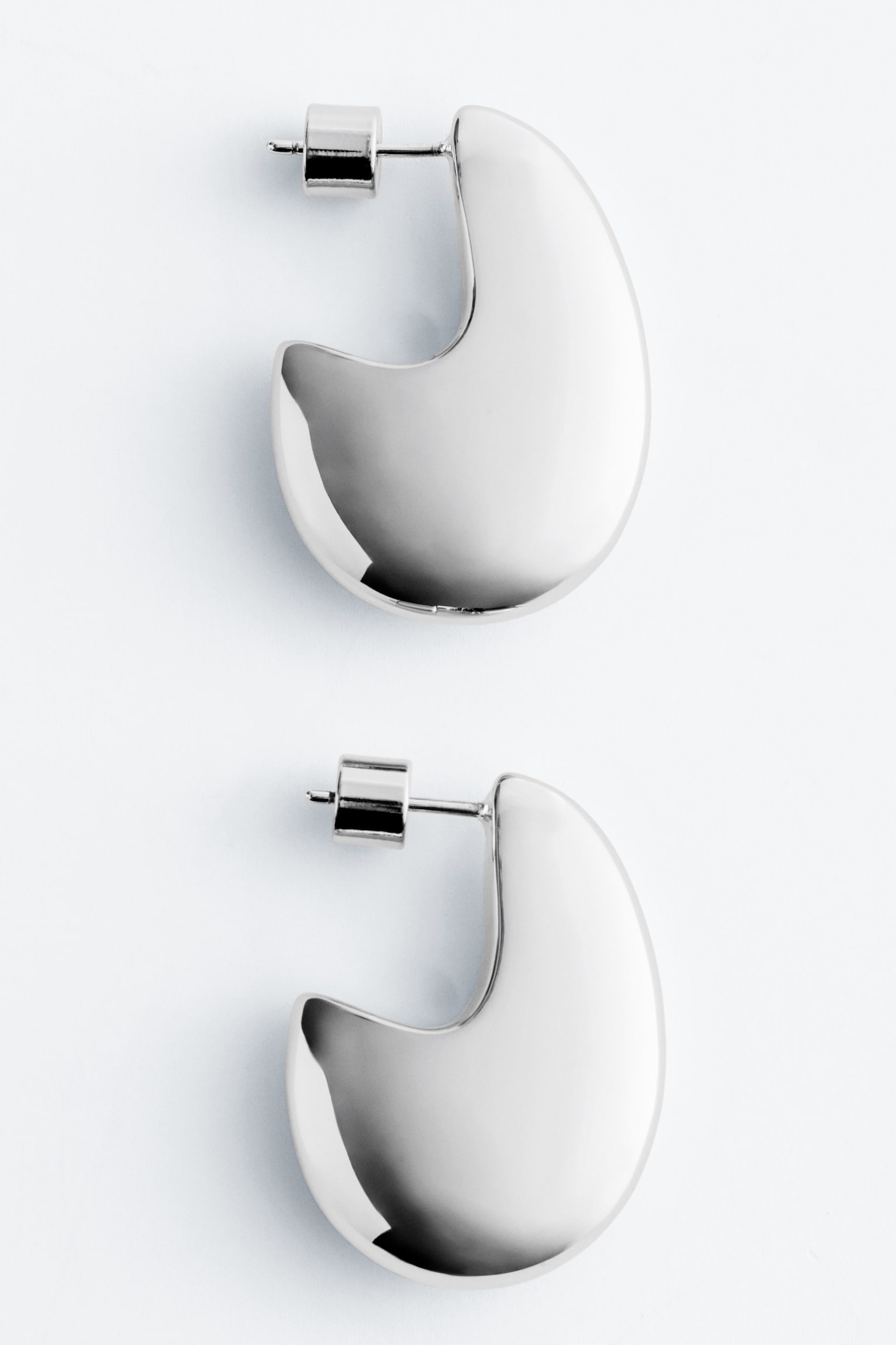 Chunky, dråbeformede øreringe - Sølv/Guld/Grøn/Sort