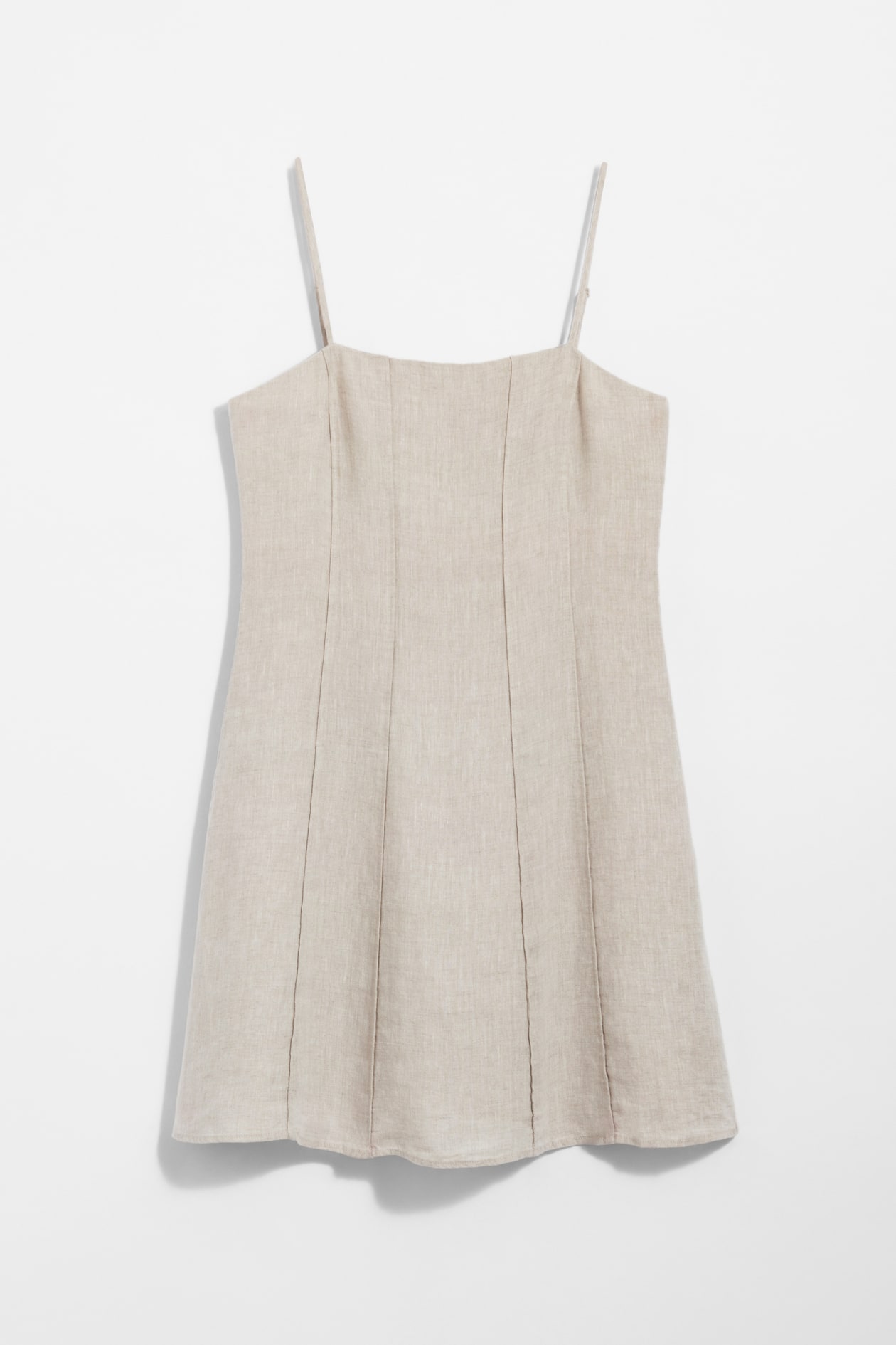 lniana-sukienka-mini-na-rami-czkach-jasnobe-owy-ona-h-m-pl